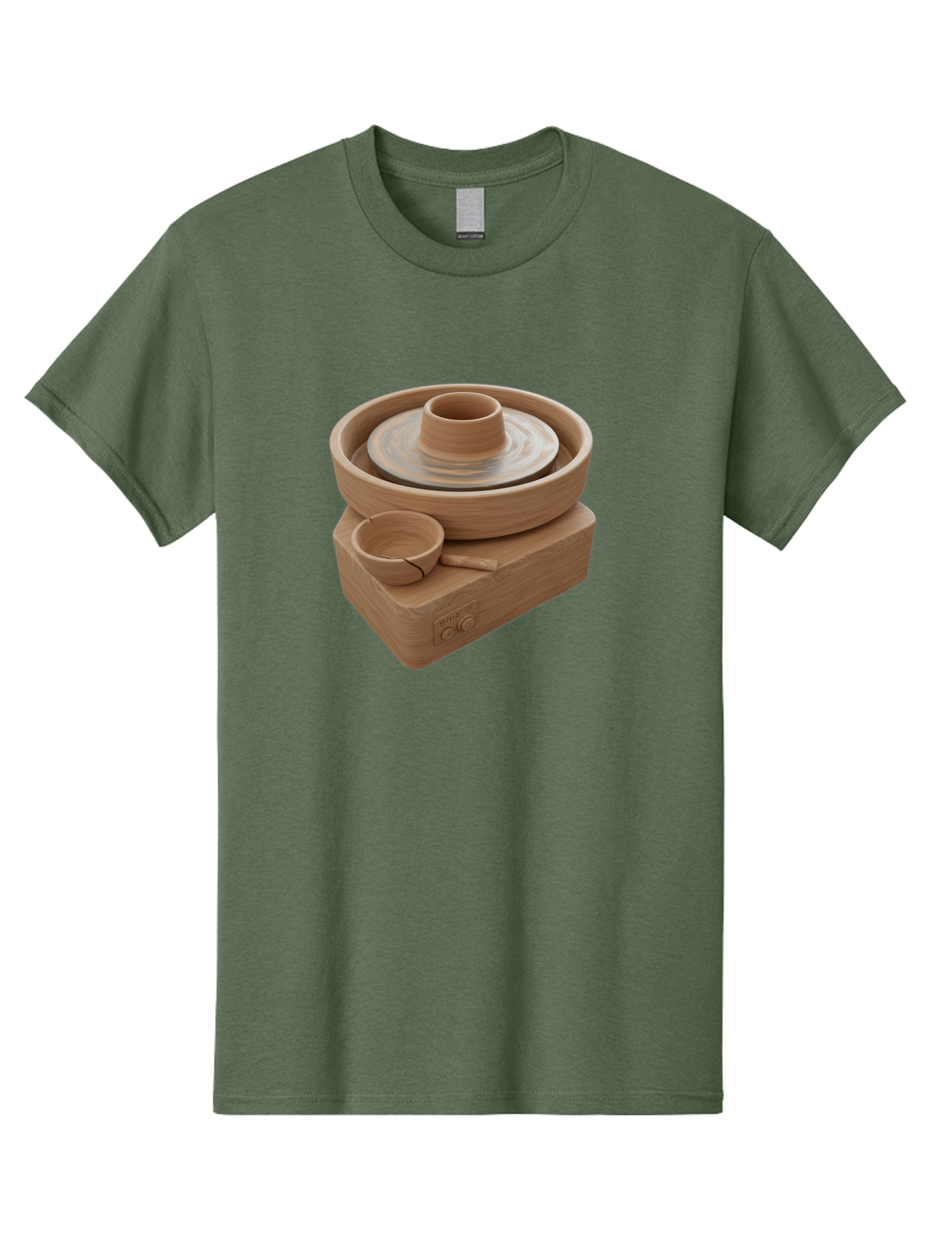 Pottery-Wheel-4 Men'S Graphic Tee, 100% Cotton, Comfortable Casual Summer Wear, Machine Washable, Potter'S Wheel, Clay Pot, Ceramics, Pottery Wheel, Handmade Crafts, Creative Art, Pottery Tools, Artisan Work, Clay Modeling, Pottery Making Bab252