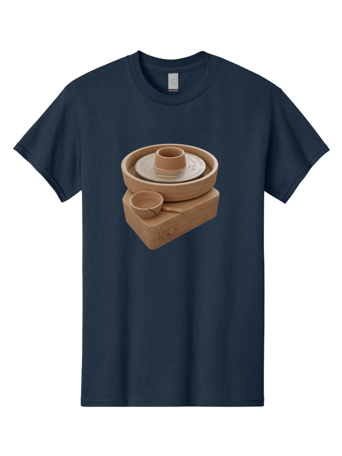 Pottery-Wheel-4 Men'S Graphic Tee, 100% Cotton, Comfortable Casual Summer Wear, Machine Washable, Potter'S Wheel, Clay Pot, Ceramics, Pottery Wheel, Handmade Crafts, Creative Art, Pottery Tools, Artisan Work, Clay Modeling, Pottery Making Bab252