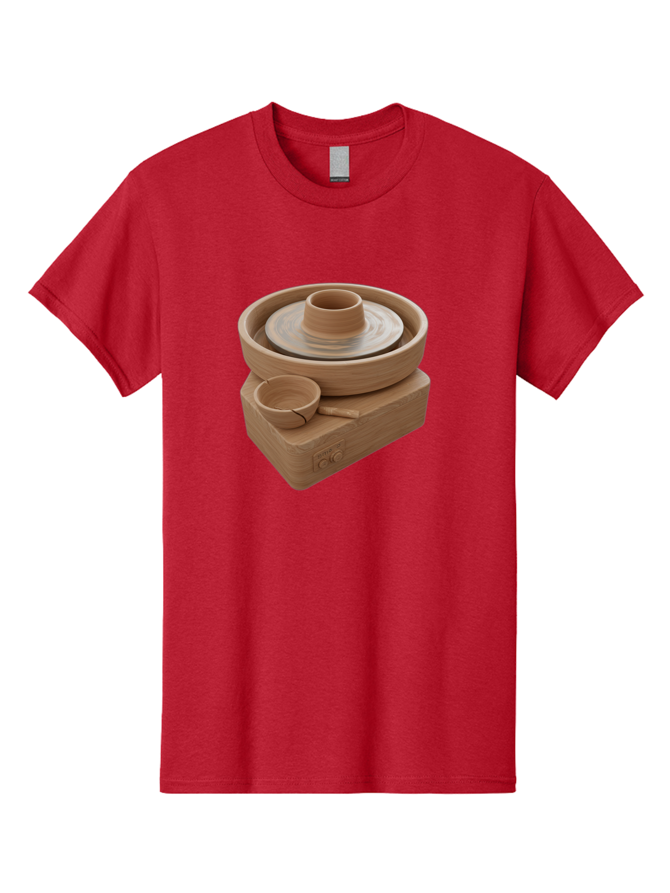 Pottery-Wheel-4 Men'S Graphic Tee, 100% Cotton, Comfortable Casual Summer Wear, Machine Washable, Potter'S Wheel, Clay Pot, Ceramics, Pottery Wheel, Handmade Crafts, Creative Art, Pottery Tools, Artisan Work, Clay Modeling, Pottery Making Bab252