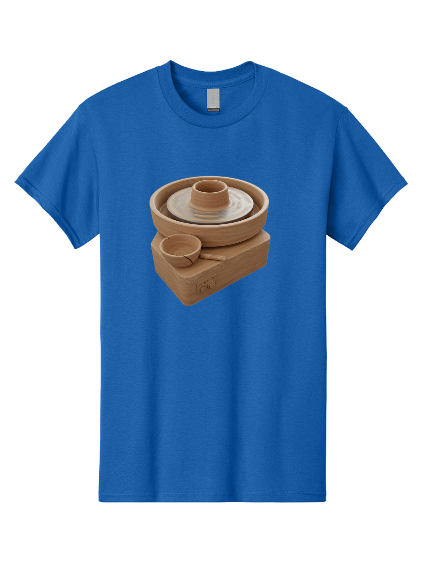 Pottery-Wheel-4 Men'S Graphic Tee, 100% Cotton, Comfortable Casual Summer Wear, Machine Washable, Potter'S Wheel, Clay Pot, Ceramics, Pottery Wheel, Handmade Crafts, Creative Art, Pottery Tools, Artisan Work, Clay Modeling, Pottery Making Bab252