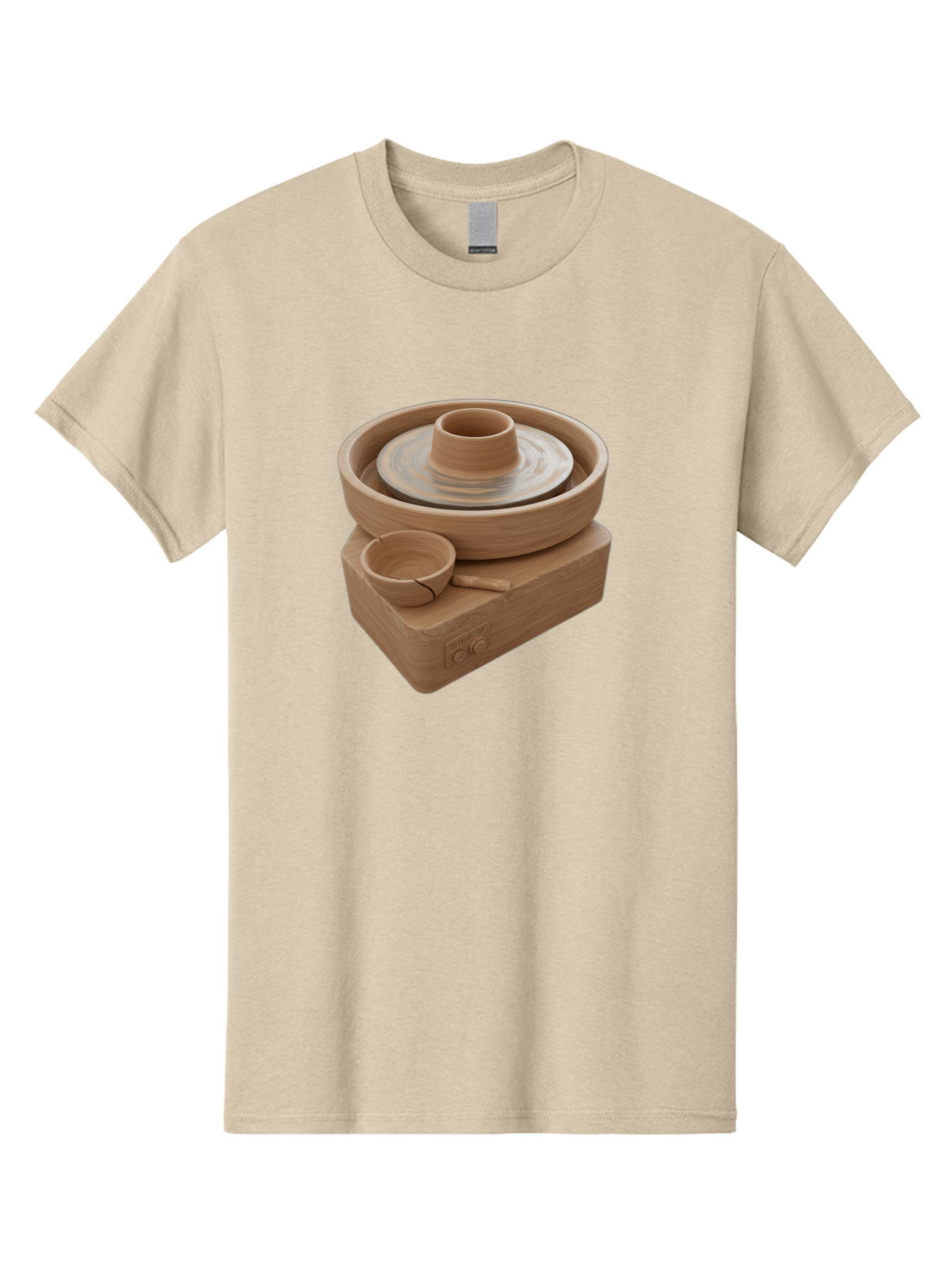 Pottery-Wheel-4 Men'S Graphic Tee, 100% Cotton, Comfortable Casual Summer Wear, Machine Washable, Potter'S Wheel, Clay Pot, Ceramics, Pottery Wheel, Handmade Crafts, Creative Art, Pottery Tools, Artisan Work, Clay Modeling, Pottery Making Bab252