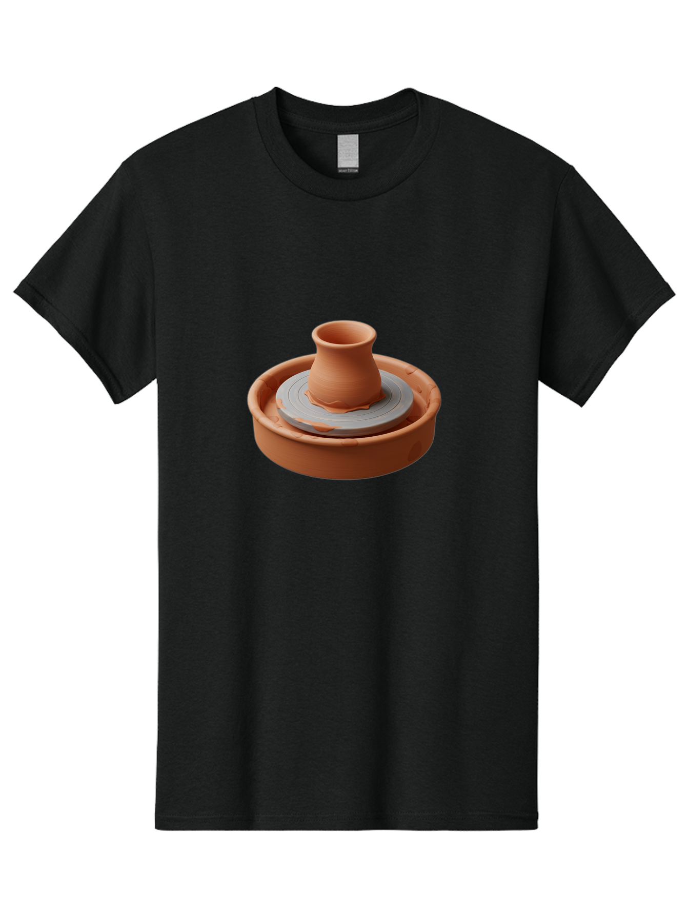 Pottery-Wheel-Clay-Pot Men'S Graphic Tee, 100% Cotton, Comfortable Casual Summer Wear, Machine Washable, Pottery Wheel, Clay Pot, Ceramics, Handmade, Craftsmanship, Creative Process, Clay Modeling, Artisanal, Pottery Making, Terracotta, Bab253