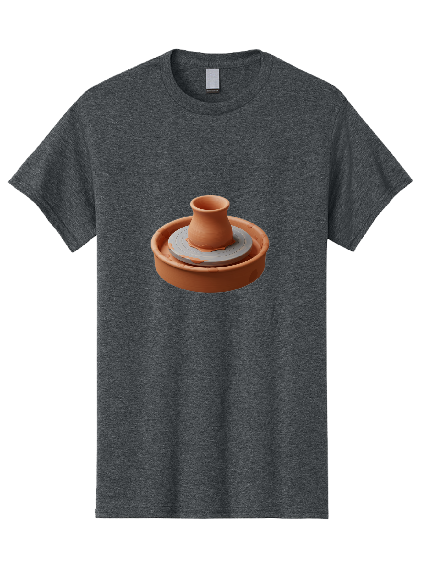 Pottery-Wheel-Clay-Pot Men'S Graphic Tee, 100% Cotton, Comfortable Casual Summer Wear, Machine Washable, Pottery Wheel, Clay Pot, Ceramics, Handmade, Craftsmanship, Creative Process, Clay Modeling, Artisanal, Pottery Making, Terracotta, Bab253