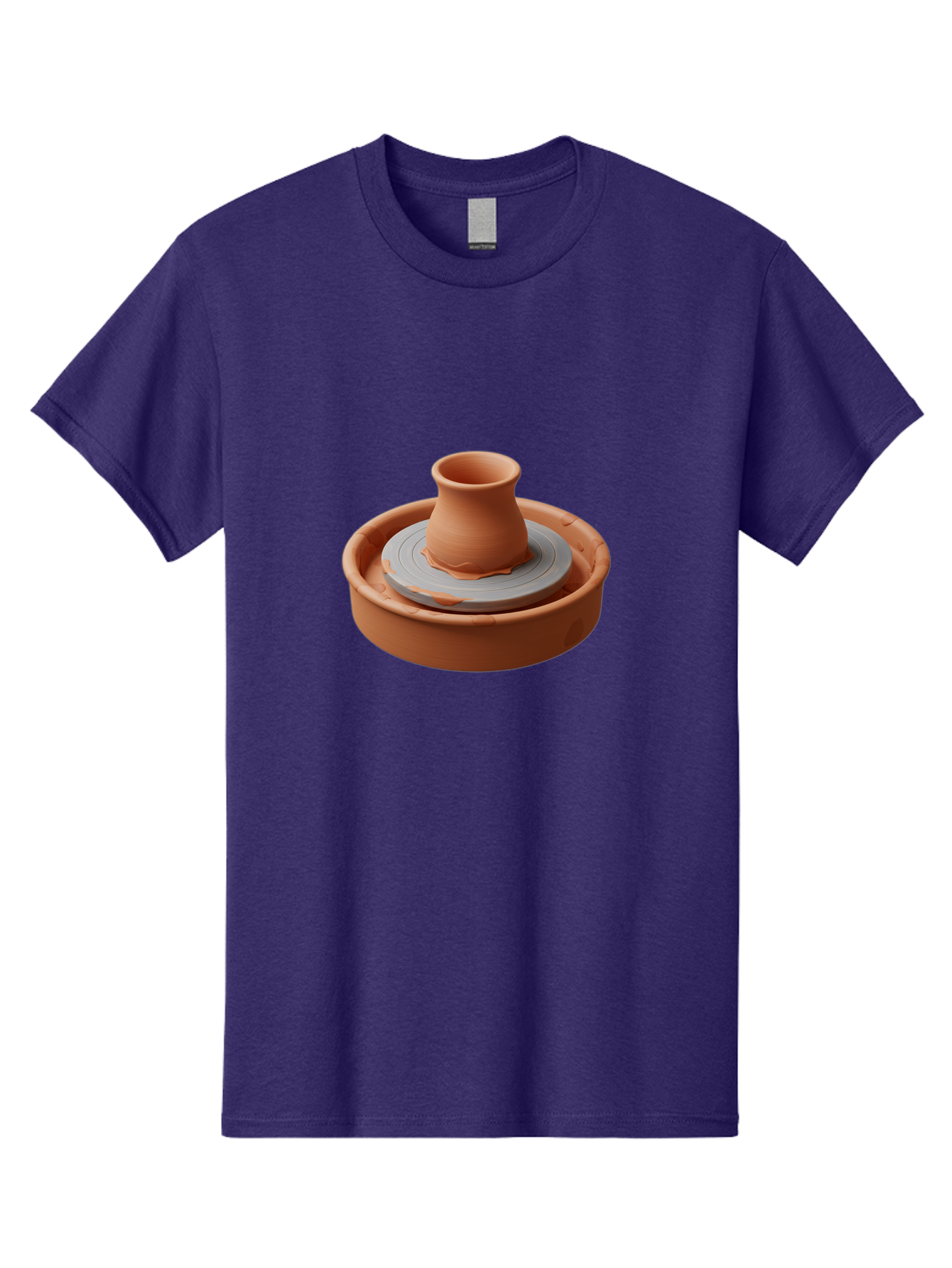 Pottery-Wheel-Clay-Pot Men'S Graphic Tee, 100% Cotton, Comfortable Casual Summer Wear, Machine Washable, Pottery Wheel, Clay Pot, Ceramics, Handmade, Craftsmanship, Creative Process, Clay Modeling, Artisanal, Pottery Making, Terracotta, Bab253