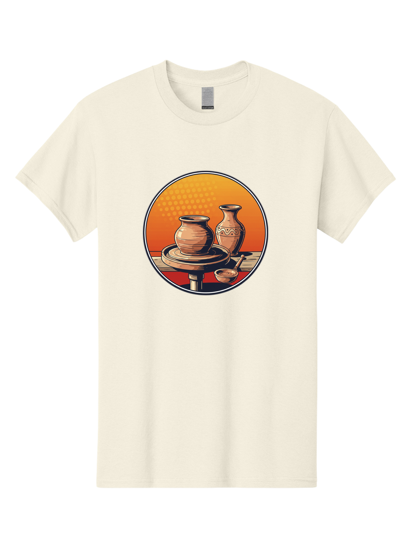 Pottery-Wheel Men'S Graphic Tee, 100% Cotton, Comfortable Casual Summer Wear, Machine Washable, Pottery Wheel, Clay Pot, Handmade Ceramics, Pottery Tools, Creative Process, Ceramic Art, Traditional Craftsmanship, Artisanal Pottery Bab255