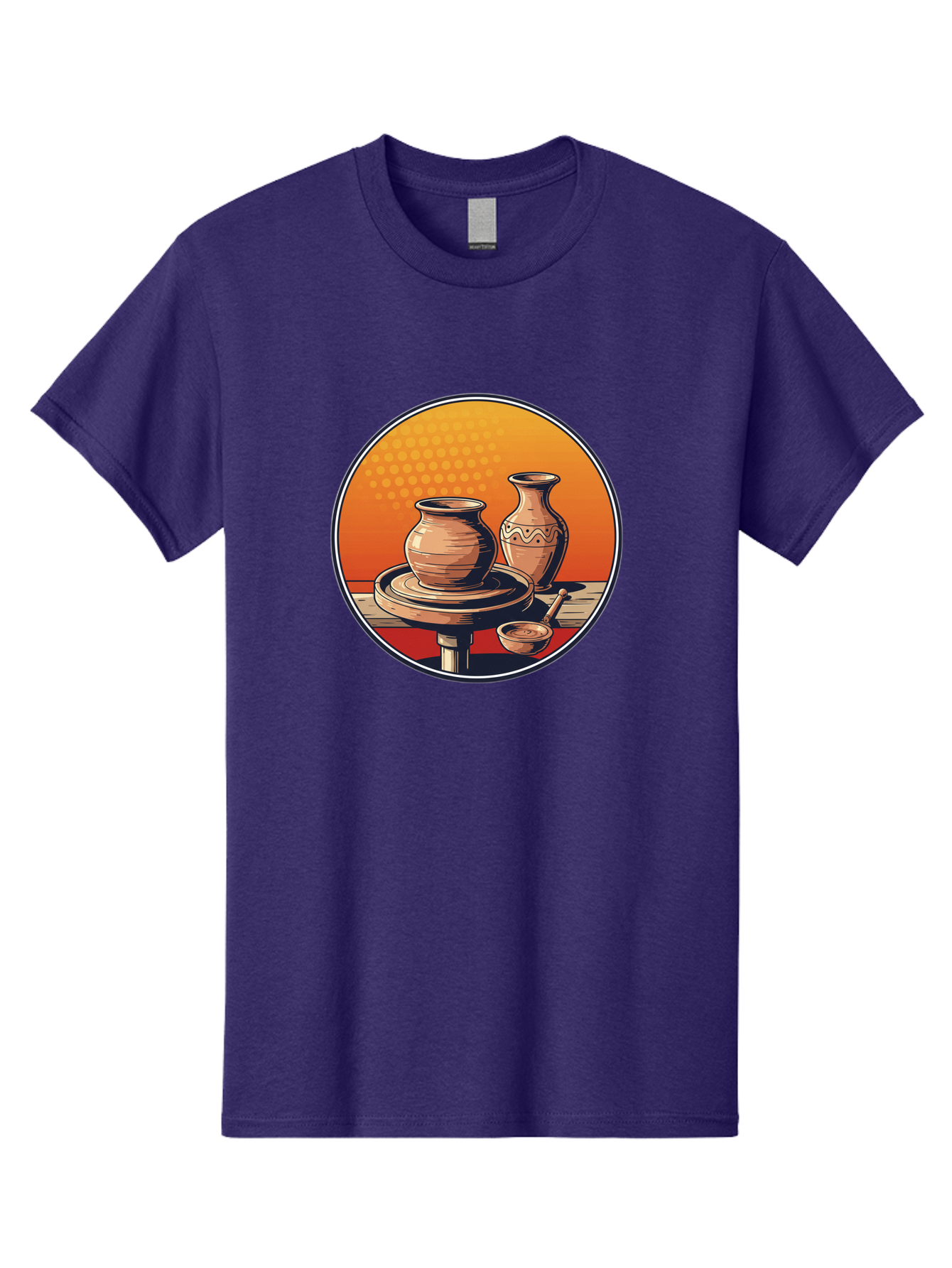 Pottery-Wheel Men'S Graphic Tee, 100% Cotton, Comfortable Casual Summer Wear, Machine Washable, Pottery Wheel, Clay Pot, Handmade Ceramics, Pottery Tools, Creative Process, Ceramic Art, Traditional Craftsmanship, Artisanal Pottery Bab255