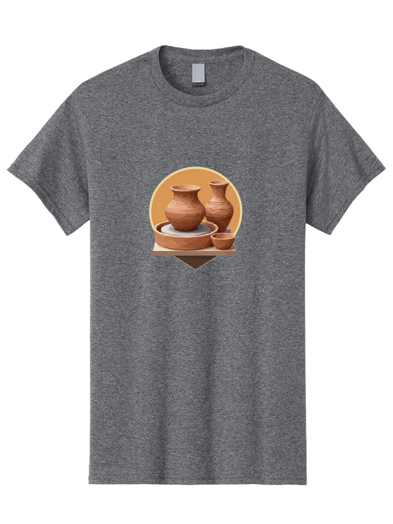 Pottery Men'S Graphic Tee, 100% Cotton, Comfortable Casual Summer Wear, Machine Washable, Pottery Wheel, Clay Pots, Ceramics, Handmade, Terracotta, Craftsmanship, Artisanal, Vase, Bowl, Creative Process, Clay Modeling Bab256