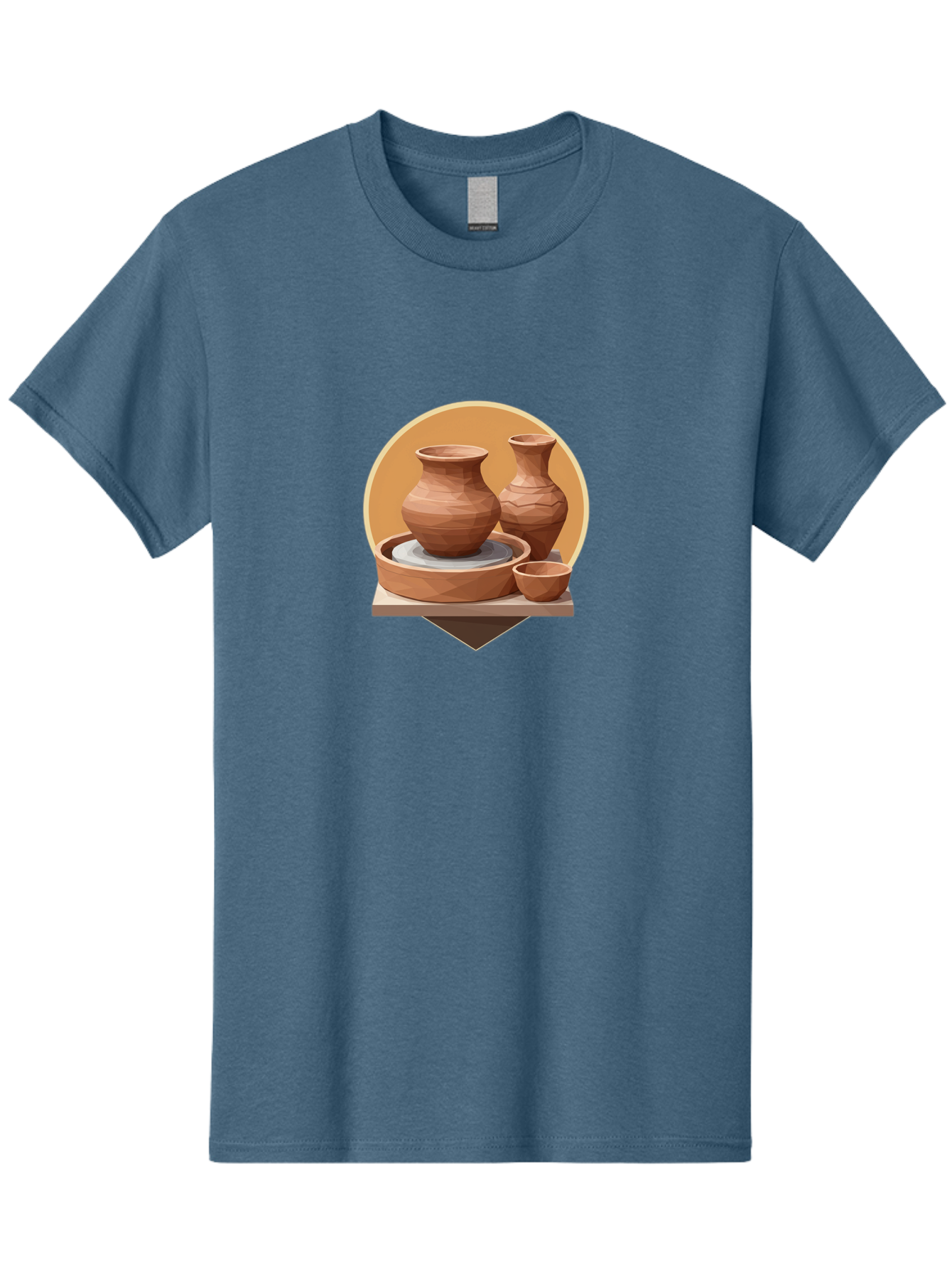 Pottery Men'S Graphic Tee, 100% Cotton, Comfortable Casual Summer Wear, Machine Washable, Pottery Wheel, Clay Pots, Ceramics, Handmade, Terracotta, Craftsmanship, Artisanal, Vase, Bowl, Creative Process, Clay Modeling Bab256