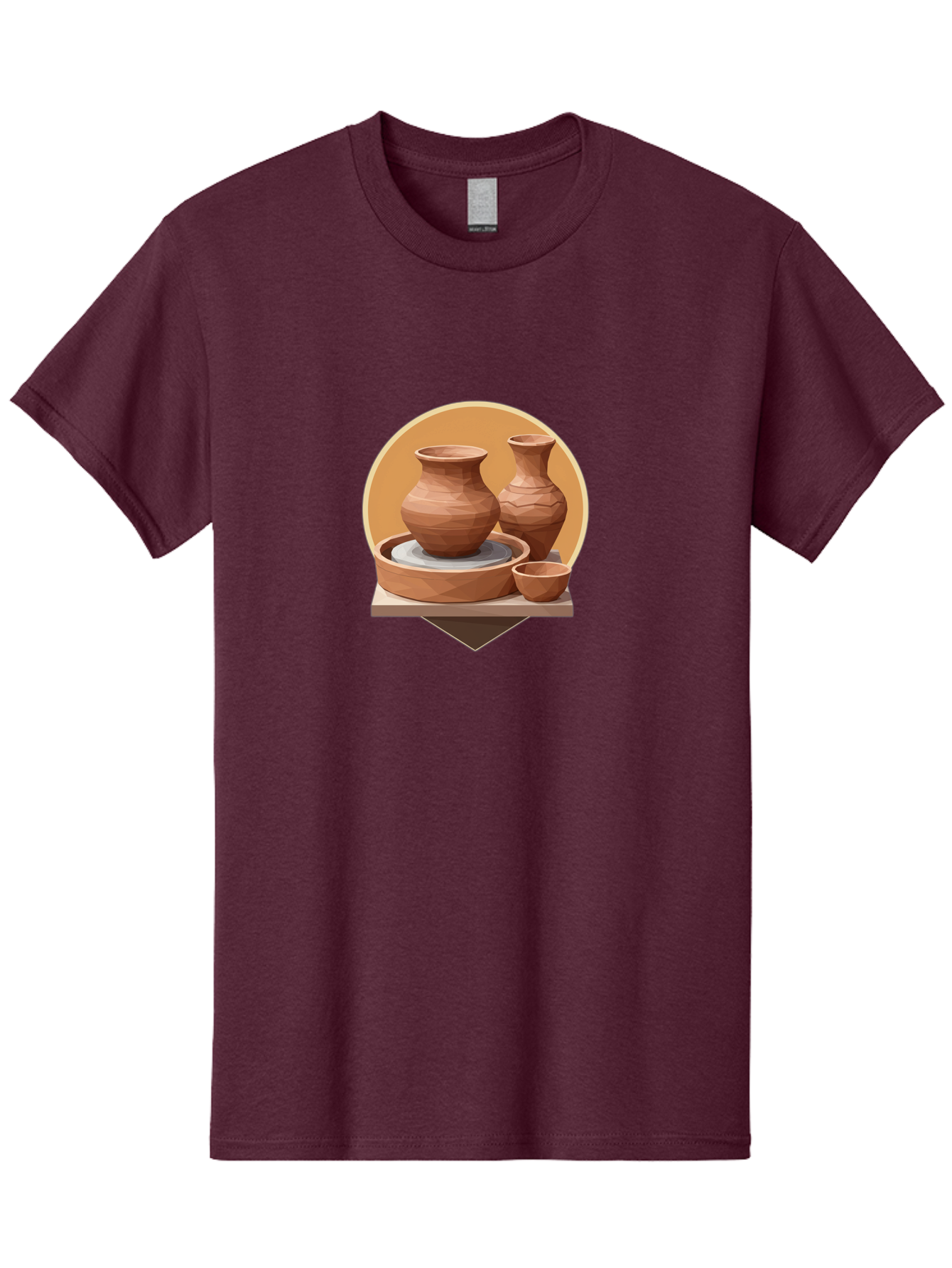 Pottery Men'S Graphic Tee, 100% Cotton, Comfortable Casual Summer Wear, Machine Washable, Pottery Wheel, Clay Pots, Ceramics, Handmade, Terracotta, Craftsmanship, Artisanal, Vase, Bowl, Creative Process, Clay Modeling Bab256