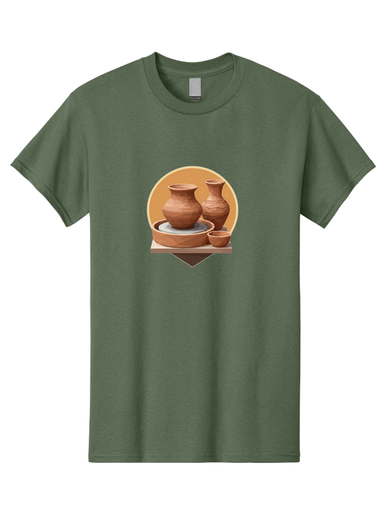 Pottery Men'S Graphic Tee, 100% Cotton, Comfortable Casual Summer Wear, Machine Washable, Pottery Wheel, Clay Pots, Ceramics, Handmade, Terracotta, Craftsmanship, Artisanal, Vase, Bowl, Creative Process, Clay Modeling Bab256