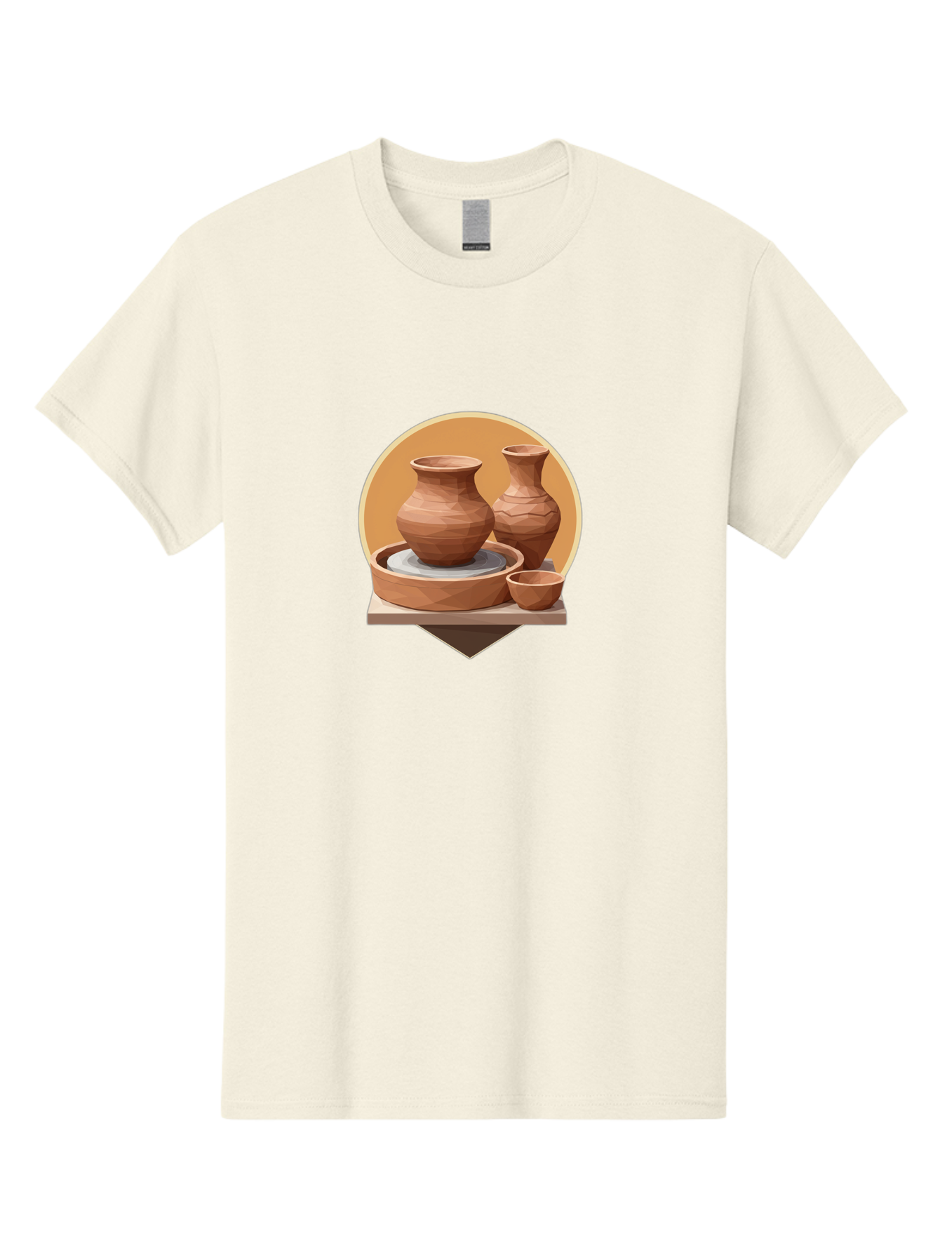 Pottery Men'S Graphic Tee, 100% Cotton, Comfortable Casual Summer Wear, Machine Washable, Pottery Wheel, Clay Pots, Ceramics, Handmade, Terracotta, Craftsmanship, Artisanal, Vase, Bowl, Creative Process, Clay Modeling Bab256