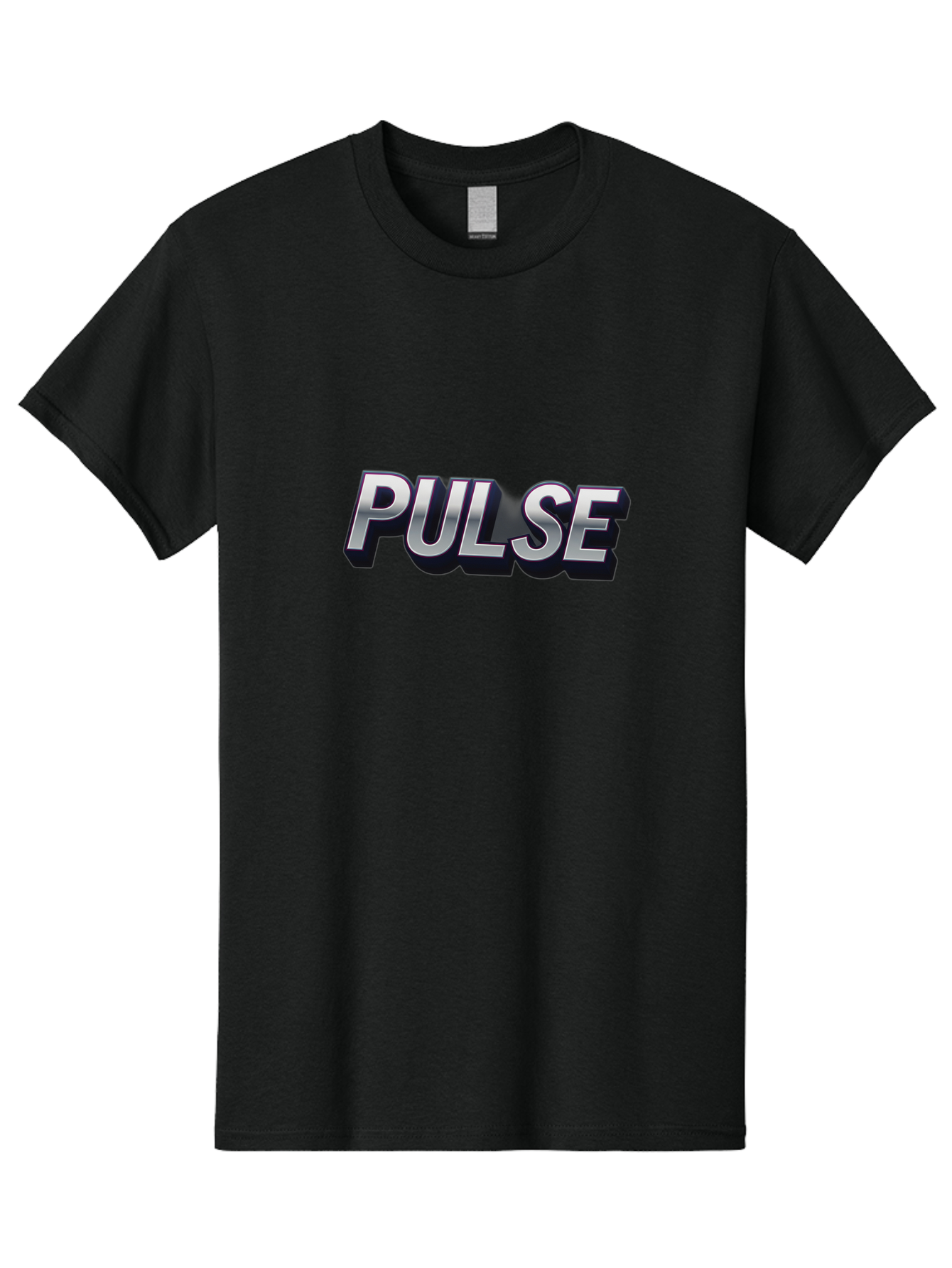 Pulse Men'S Graphic Tee, 100% Cotton, Comfortable Casual Summer Wear, Machine Washable, Pulse, Energy Boost, Vibrant Feel, Modern Typography, Dynamic Design, 3D Text Effect, Bold Font, Energetic Vibe Bab259