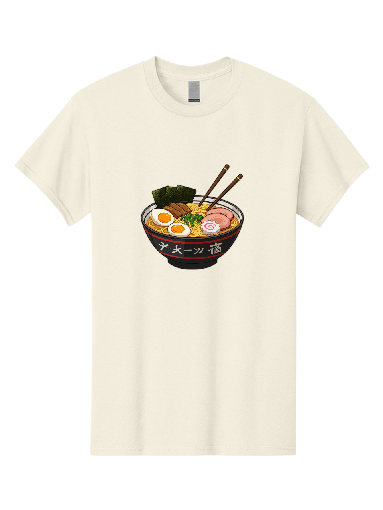 Ramen-10 Men'S Graphic Tee, 100% Cotton, Comfortable Casual Summer Wear, Machine Washable, Ramen Noodles, Japanese Cuisine, Savory Broth, Boiled Egg, Sliced Pork, Seaweed, Chopsticks, Asian Food, Noodle Soup Bab276