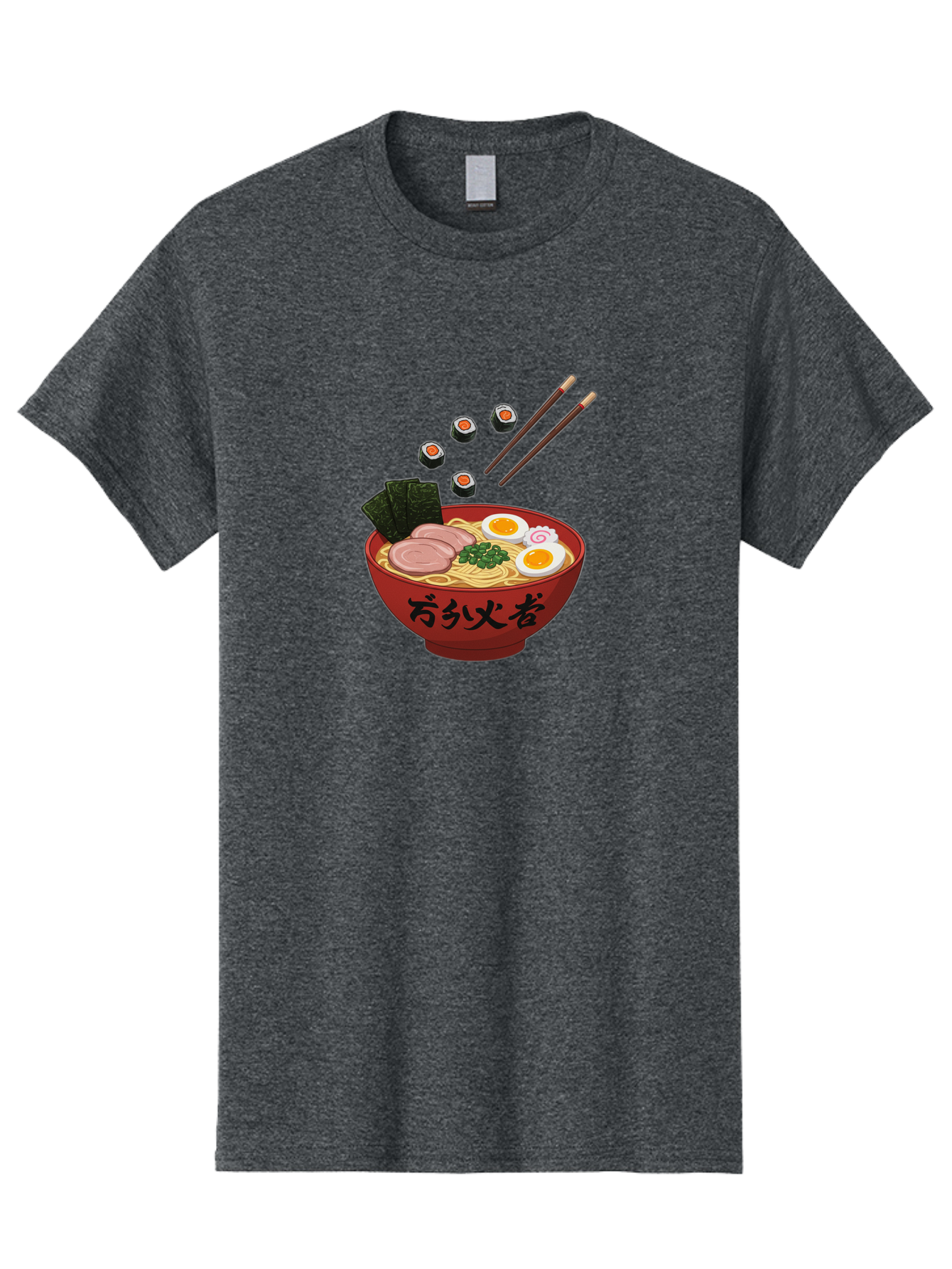 Ramen-11 Men'S Graphic Tee, 100% Cotton, Comfortable Casual Summer Wear, Machine Washable, Ramen Noodles, Japanese Cuisine, Savory Soup, Boiled Egg, Sliced Meat, Seaweed, Sushi Rolls, Chopsticks, Naruto, Asian Food, Noodle Bowl Bab277