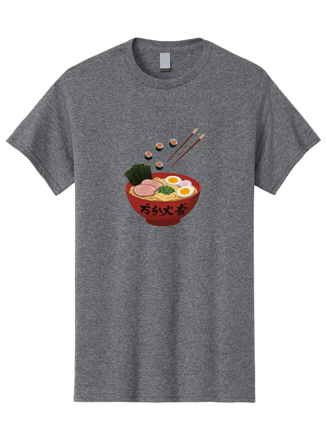 Ramen-11 Men'S Graphic Tee, 100% Cotton, Comfortable Casual Summer Wear, Machine Washable, Ramen Noodles, Japanese Cuisine, Savory Soup, Boiled Egg, Sliced Meat, Seaweed, Sushi Rolls, Chopsticks, Naruto, Asian Food, Noodle Bowl Bab277