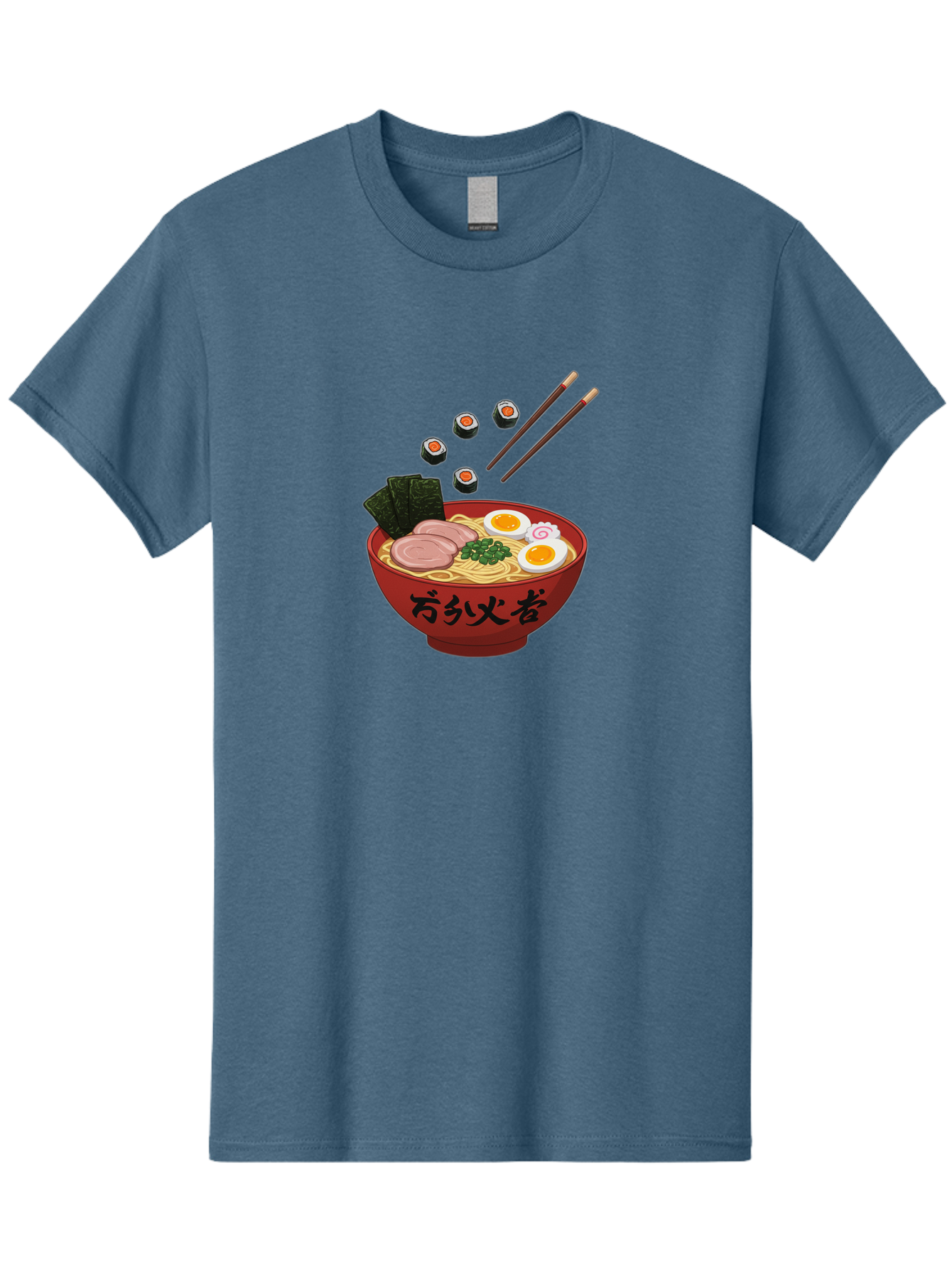 Ramen-11 Men'S Graphic Tee, 100% Cotton, Comfortable Casual Summer Wear, Machine Washable, Ramen Noodles, Japanese Cuisine, Savory Soup, Boiled Egg, Sliced Meat, Seaweed, Sushi Rolls, Chopsticks, Naruto, Asian Food, Noodle Bowl Bab277