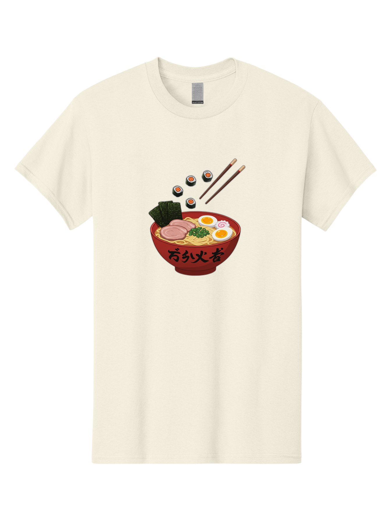 Ramen-11 Men'S Graphic Tee, 100% Cotton, Comfortable Casual Summer Wear, Machine Washable, Ramen Noodles, Japanese Cuisine, Savory Soup, Boiled Egg, Sliced Meat, Seaweed, Sushi Rolls, Chopsticks, Naruto, Asian Food, Noodle Bowl Bab277