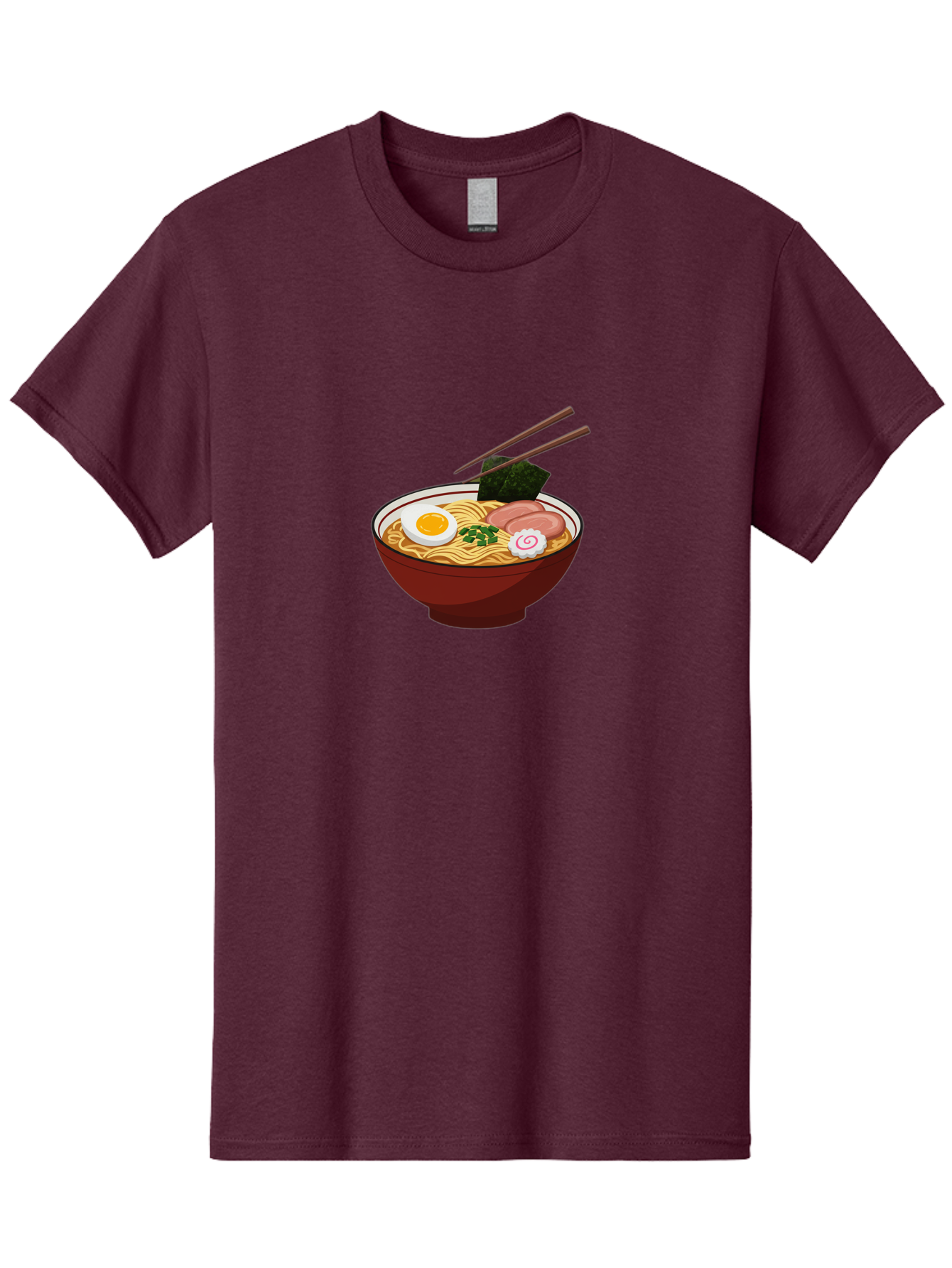 Ramen-12 Men'S Graphic Tee, 100% Cotton, Comfortable Casual Summer Wear, Machine Washable, Ramen Noodles, Boiled Egg, Sliced Pork, Seaweed, Green Onions, Narutomaki, Chopsticks, Japanese Cuisine, Noodle Soup, Comfort Food Bab278