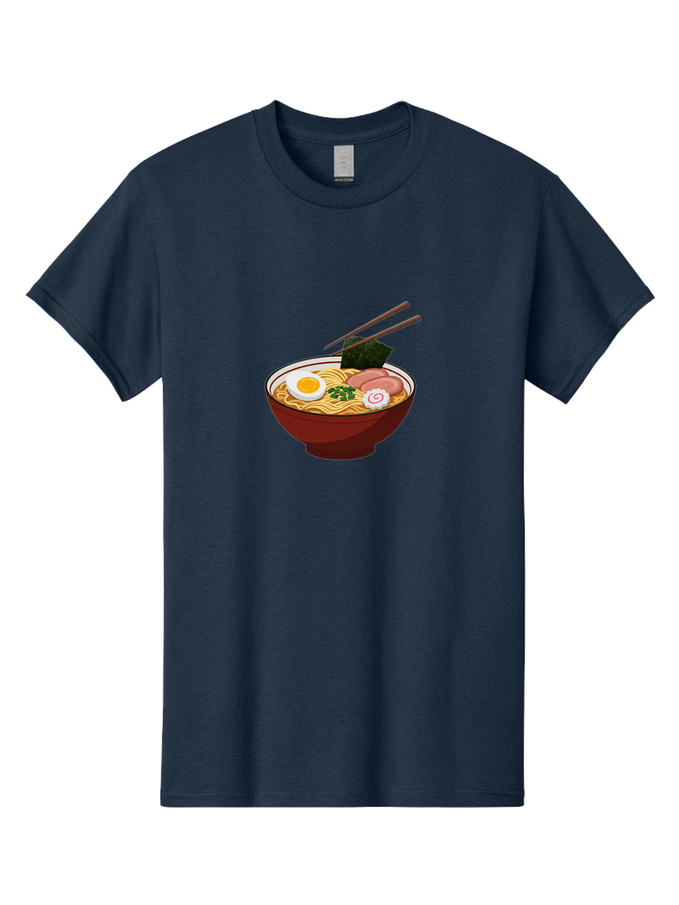 Ramen-12 Men'S Graphic Tee, 100% Cotton, Comfortable Casual Summer Wear, Machine Washable, Ramen Noodles, Boiled Egg, Sliced Pork, Seaweed, Green Onions, Narutomaki, Chopsticks, Japanese Cuisine, Noodle Soup, Comfort Food Bab278
