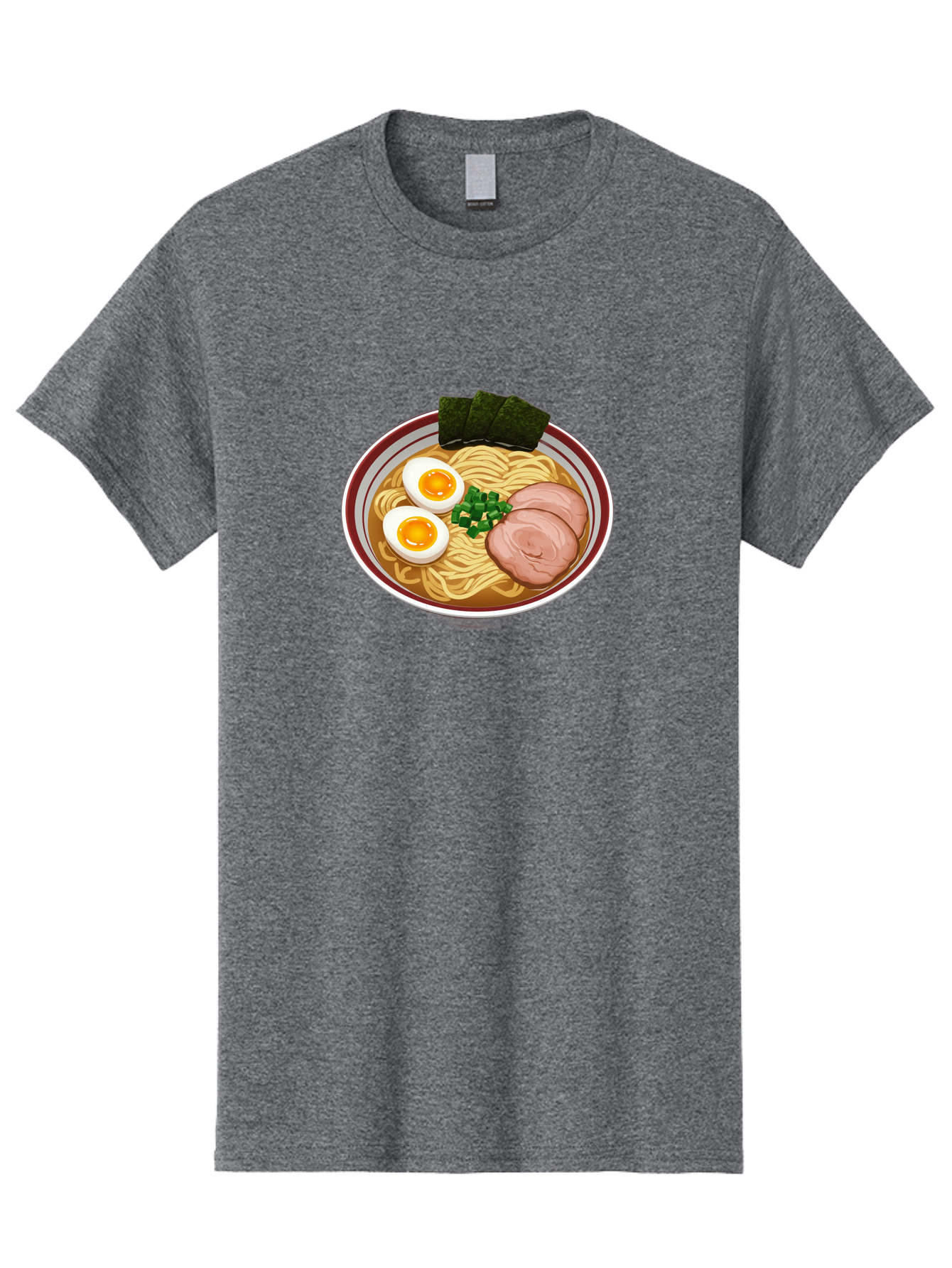 Ramen-13 Men'S Graphic Tee, 100% Cotton, Comfortable Casual Summer Wear, Machine Washable, Bowl Of Ramen, Steaming Hot Noodles, Sliced Pork, Soft-Boiled Egg, Seaweed, Green Onions, Savory Broth, Japanese Cuisine, Comforting Dish, Noodle Soup Bab279