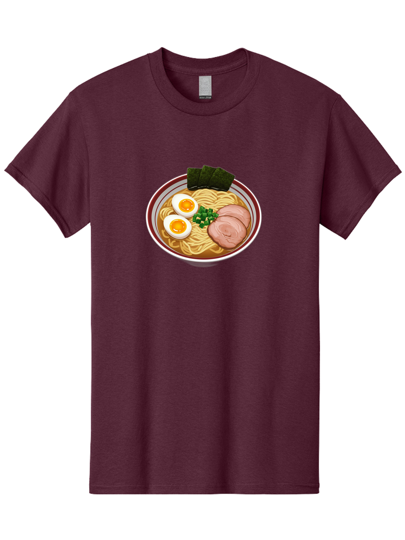 Ramen-13 Men'S Graphic Tee, 100% Cotton, Comfortable Casual Summer Wear, Machine Washable, Bowl Of Ramen, Steaming Hot Noodles, Sliced Pork, Soft-Boiled Egg, Seaweed, Green Onions, Savory Broth, Japanese Cuisine, Comforting Dish, Noodle Soup Bab279