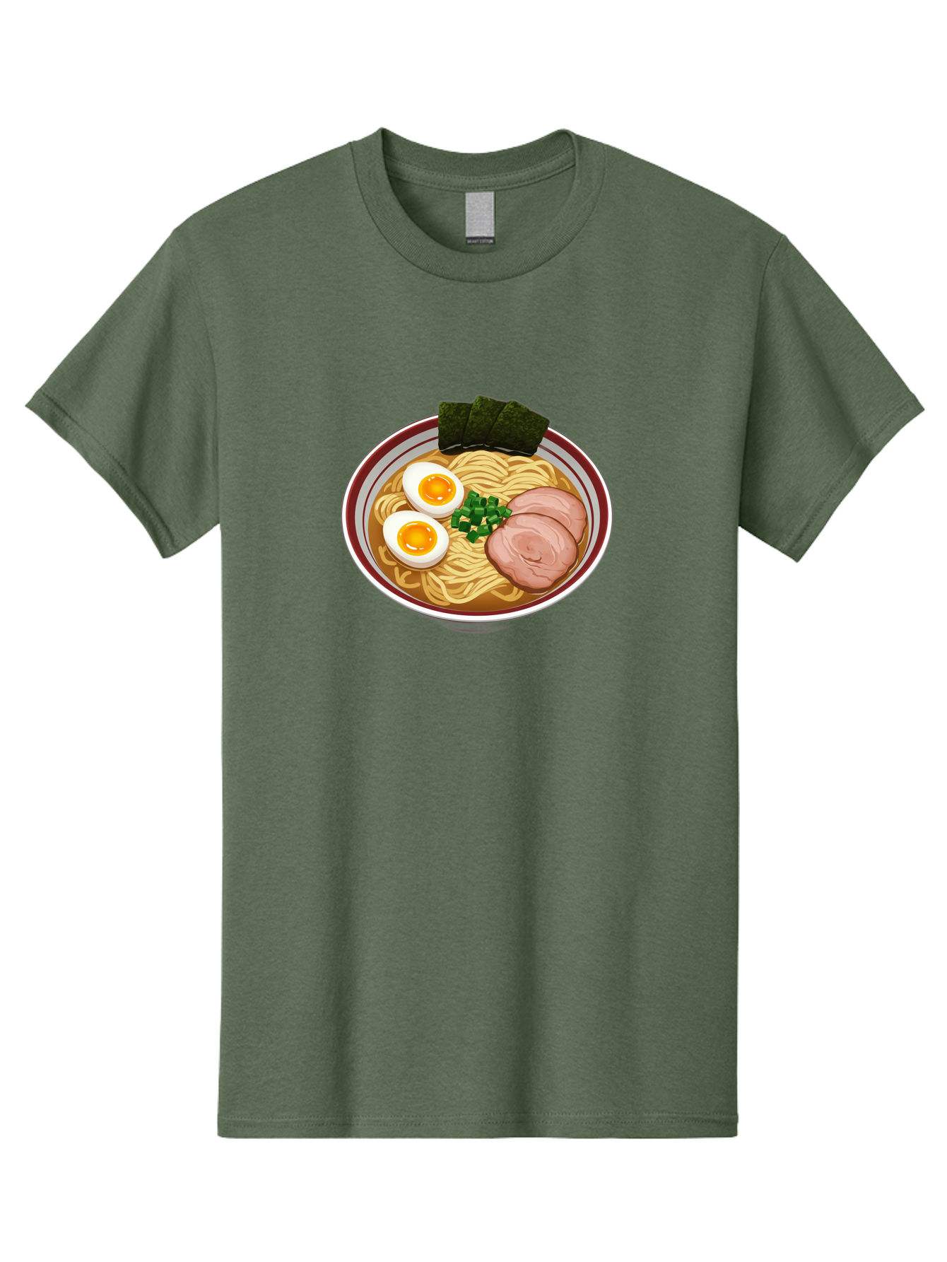 Ramen-13 Men'S Graphic Tee, 100% Cotton, Comfortable Casual Summer Wear, Machine Washable, Bowl Of Ramen, Steaming Hot Noodles, Sliced Pork, Soft-Boiled Egg, Seaweed, Green Onions, Savory Broth, Japanese Cuisine, Comforting Dish, Noodle Soup Bab279