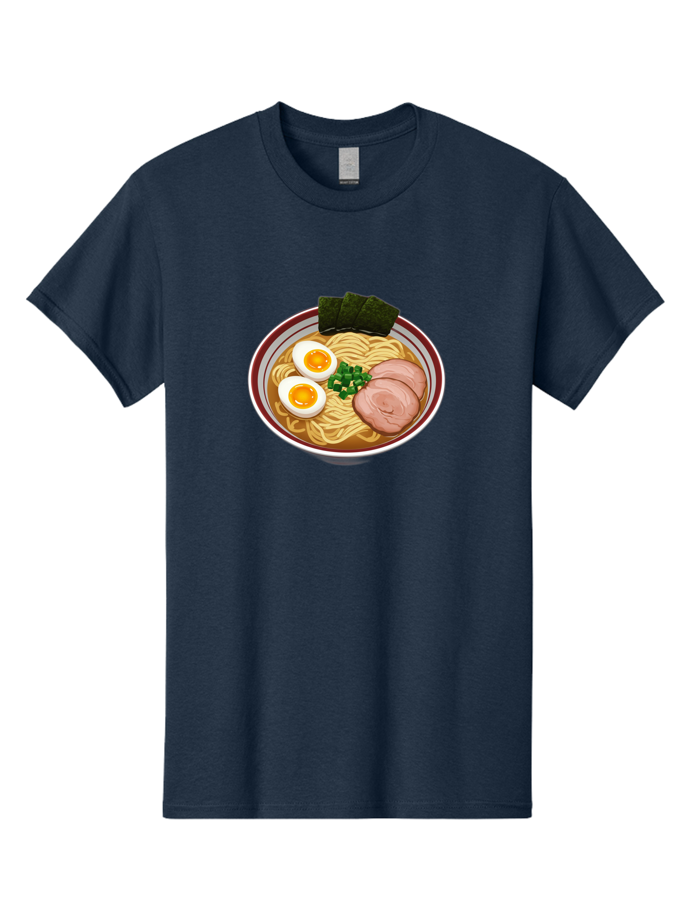 Ramen-13 Men'S Graphic Tee, 100% Cotton, Comfortable Casual Summer Wear, Machine Washable, Bowl Of Ramen, Steaming Hot Noodles, Sliced Pork, Soft-Boiled Egg, Seaweed, Green Onions, Savory Broth, Japanese Cuisine, Comforting Dish, Noodle Soup Bab279