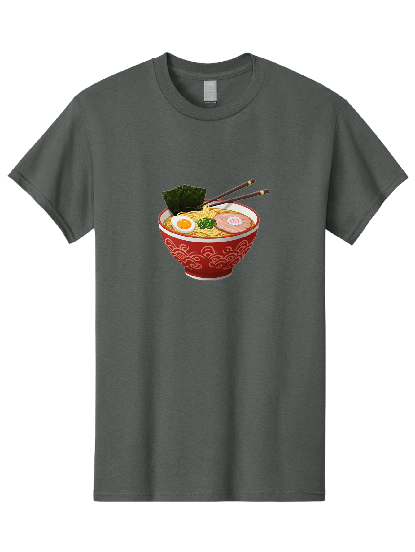 Ramen-14 Men'S Graphic Tee, 100% Cotton, Comfortable Casual Summer Wear, Machine Washable, Ramen Noodles, Japanese Cuisine, Noodle Soup, Boiled Egg, Sliced Pork, Seaweed, Green Onions, Chopsticks, Savory Broth, Asian Food Bab280