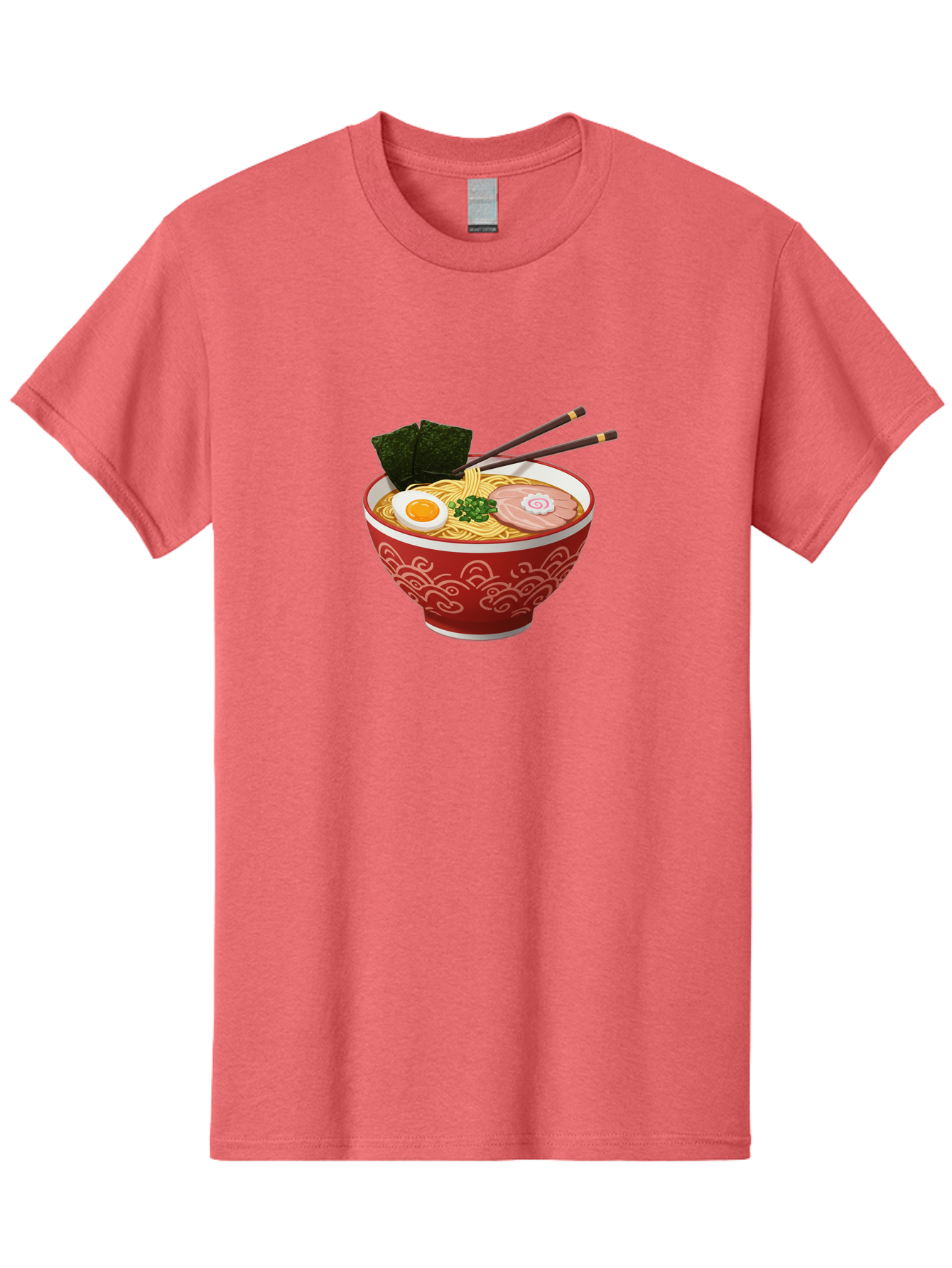 Ramen-14 Men'S Graphic Tee, 100% Cotton, Comfortable Casual Summer Wear, Machine Washable, Ramen Noodles, Japanese Cuisine, Noodle Soup, Boiled Egg, Sliced Pork, Seaweed, Green Onions, Chopsticks, Savory Broth, Asian Food Bab280