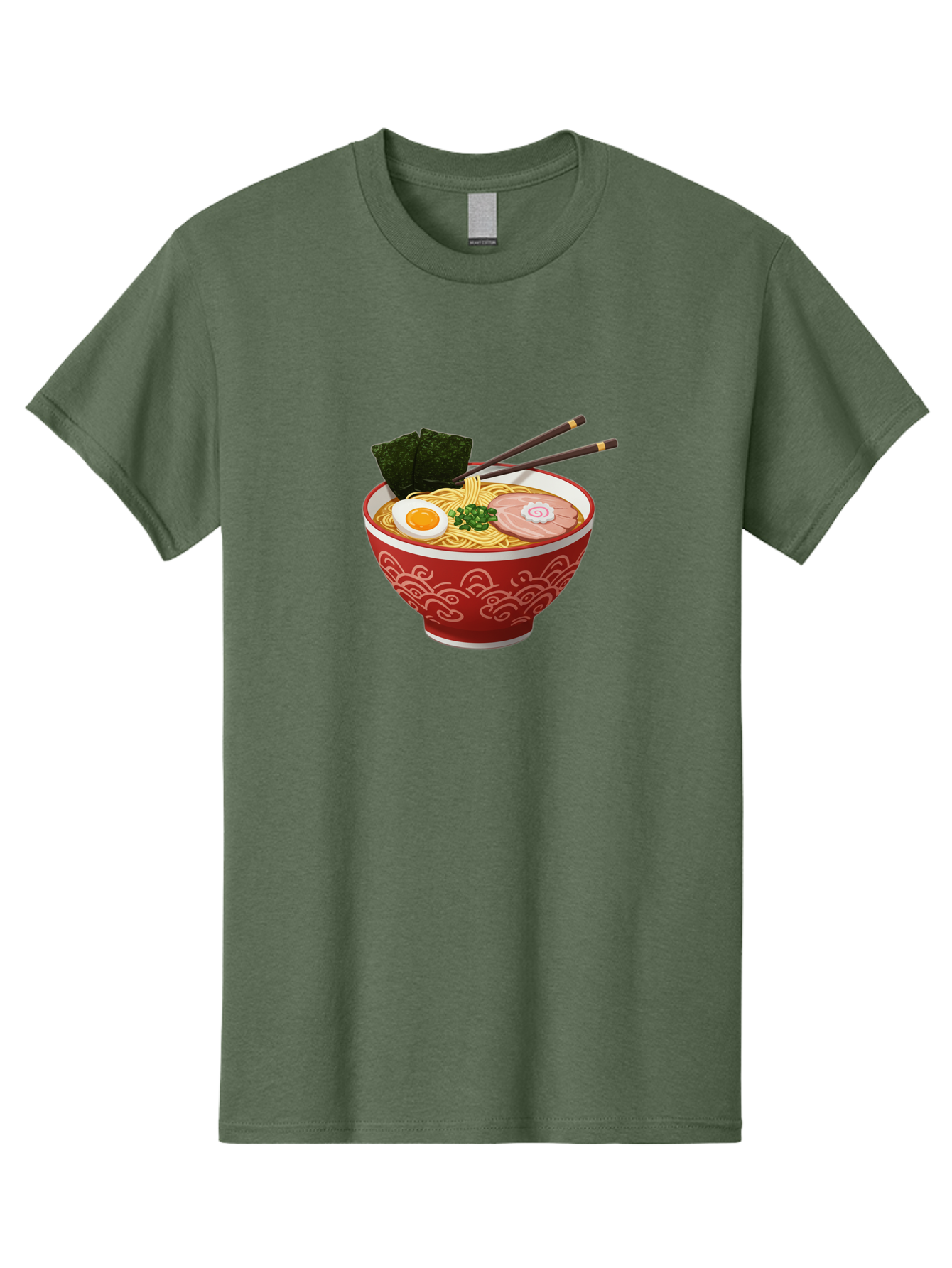 Ramen-14 Men'S Graphic Tee, 100% Cotton, Comfortable Casual Summer Wear, Machine Washable, Ramen Noodles, Japanese Cuisine, Noodle Soup, Boiled Egg, Sliced Pork, Seaweed, Green Onions, Chopsticks, Savory Broth, Asian Food Bab280