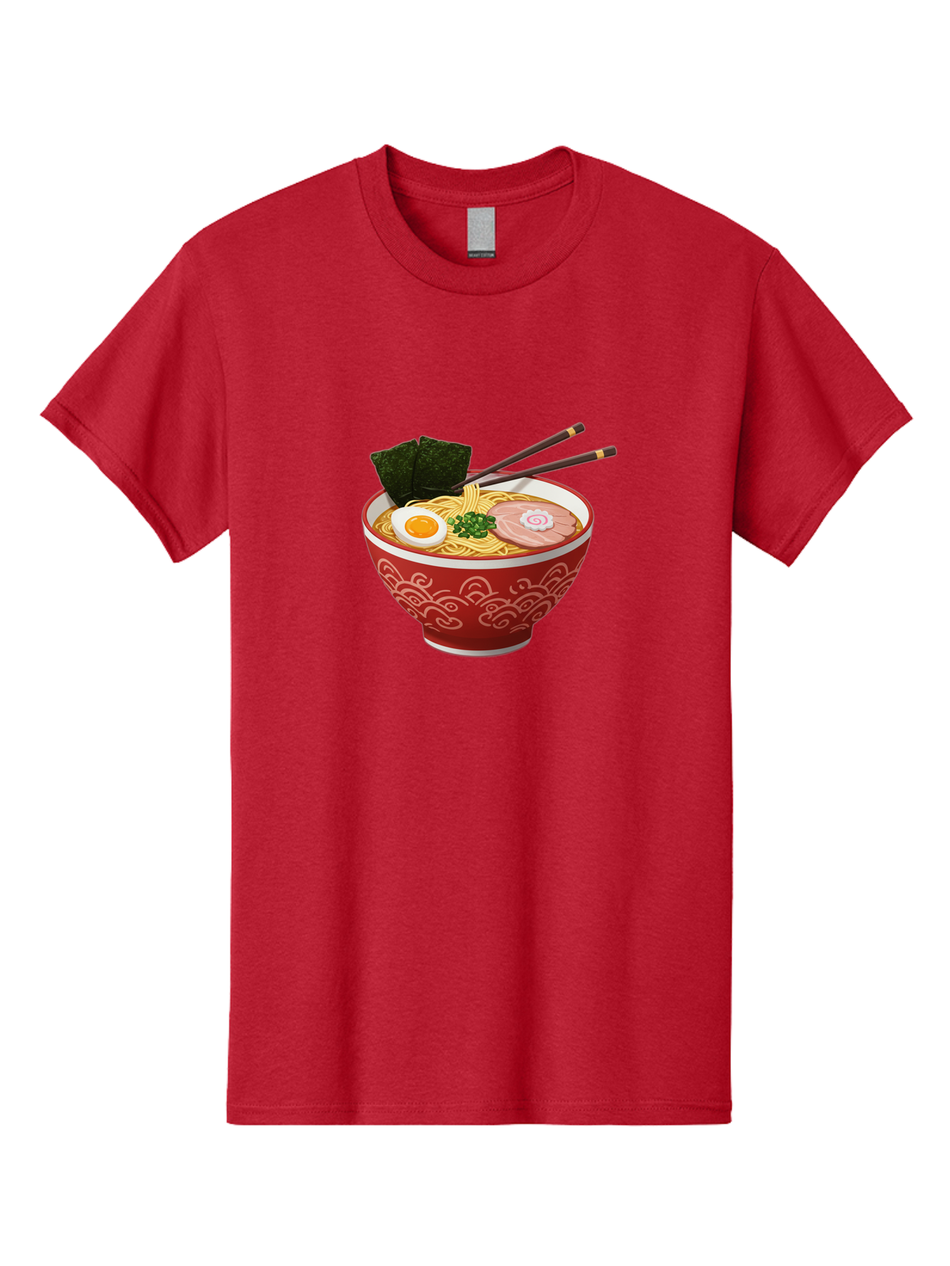 Ramen-14 Men'S Graphic Tee, 100% Cotton, Comfortable Casual Summer Wear, Machine Washable, Ramen Noodles, Japanese Cuisine, Noodle Soup, Boiled Egg, Sliced Pork, Seaweed, Green Onions, Chopsticks, Savory Broth, Asian Food Bab280