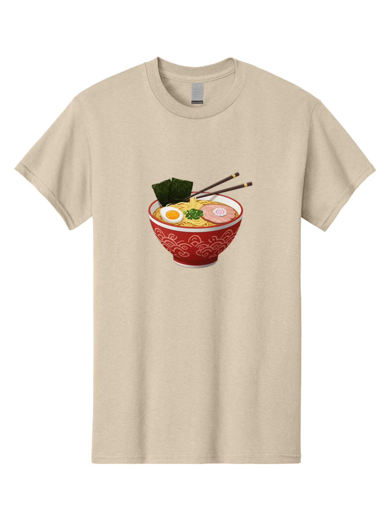 Ramen-14 Men'S Graphic Tee, 100% Cotton, Comfortable Casual Summer Wear, Machine Washable, Ramen Noodles, Japanese Cuisine, Noodle Soup, Boiled Egg, Sliced Pork, Seaweed, Green Onions, Chopsticks, Savory Broth, Asian Food Bab280