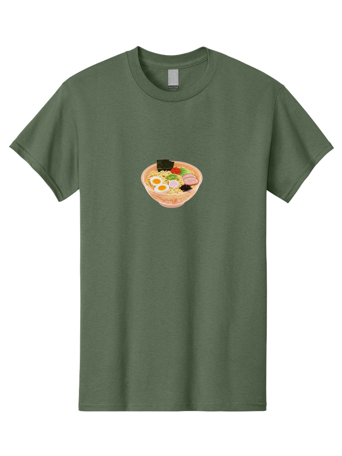 Ramen-2 Men'S Graphic Tee, 100% Cotton, Comfortable Casual Summer Wear, Machine Washable, Steaming Bowl Of Ramen, Noodles, Boiled Egg, Sliced Pork, Green Onions, Seaweed, Red Pepper, Savory Dish, Asian Cuisine, Comfort Food, Delicious Meal, Bab282
