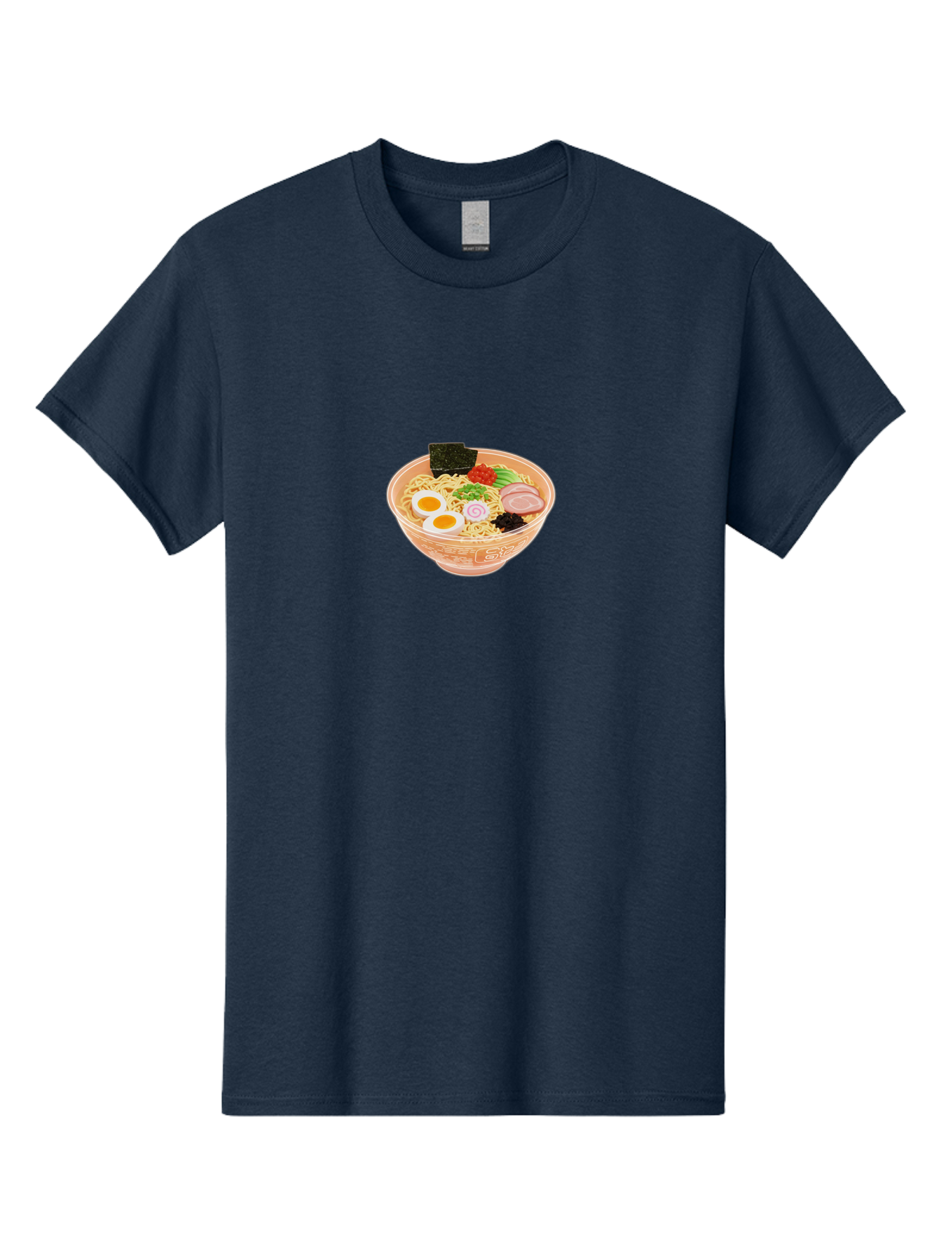 Ramen-2 Men'S Graphic Tee, 100% Cotton, Comfortable Casual Summer Wear, Machine Washable, Steaming Bowl Of Ramen, Noodles, Boiled Egg, Sliced Pork, Green Onions, Seaweed, Red Pepper, Savory Dish, Asian Cuisine, Comfort Food, Delicious Meal, Bab282