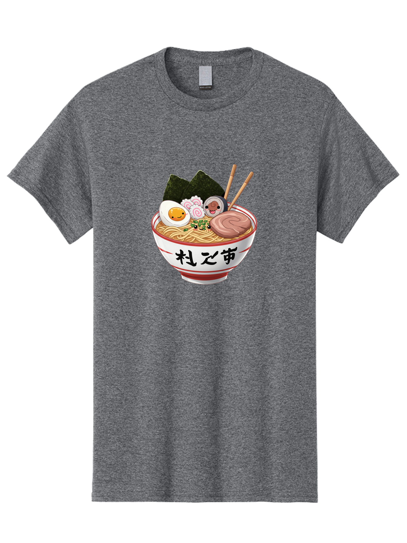 Ramen-4 Men'S Graphic Tee, 100% Cotton, Comfortable Casual Summer Wear, Machine Washable, Steaming Hot Ramen, Delicious Asian Noodle Soup, Appetizing Meal, Japanese Cuisine, Savory Flavors, Tasty Ingredients, Cartoon Style, Cute Food, Noodles, Bab284