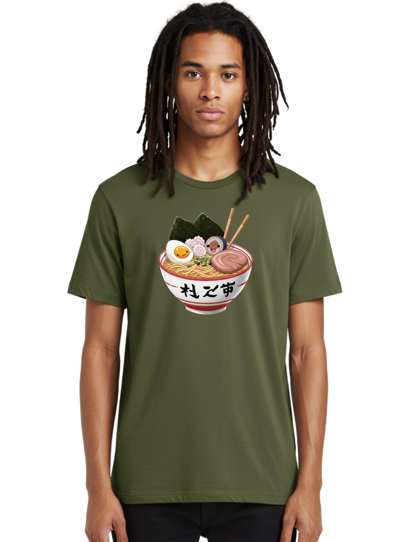 Ramen-4 Men'S Graphic Tee, 100% Cotton, Comfortable Casual Summer Wear, Machine Washable, Steaming Hot Ramen, Delicious Asian Noodle Soup, Appetizing Meal, Japanese Cuisine, Savory Flavors, Tasty Ingredients, Cartoon Style, Cute Food, Noodles, Bab284