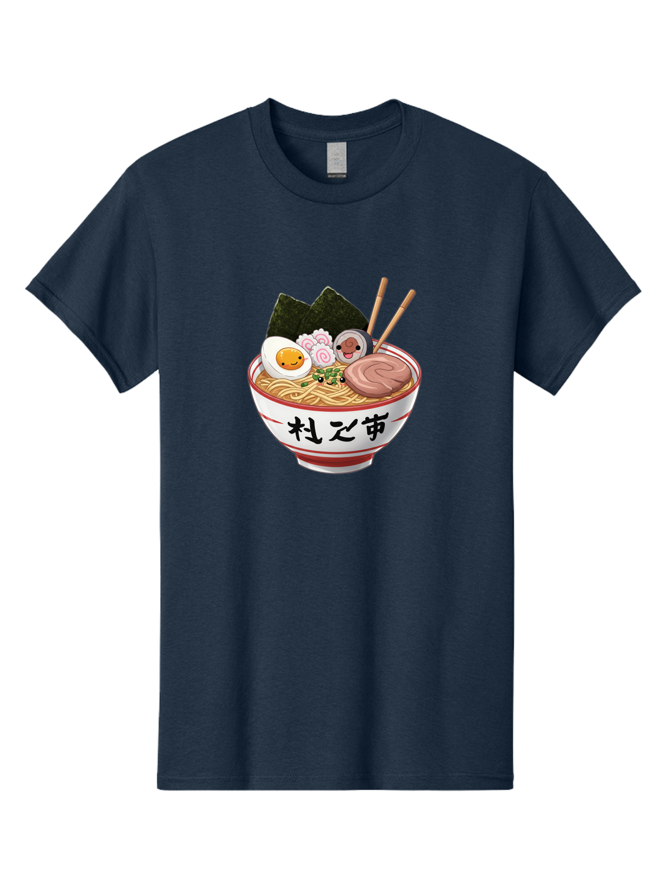 Ramen-4 Men'S Graphic Tee, 100% Cotton, Comfortable Casual Summer Wear, Machine Washable, Steaming Hot Ramen, Delicious Asian Noodle Soup, Appetizing Meal, Japanese Cuisine, Savory Flavors, Tasty Ingredients, Cartoon Style, Cute Food, Noodles, Bab284