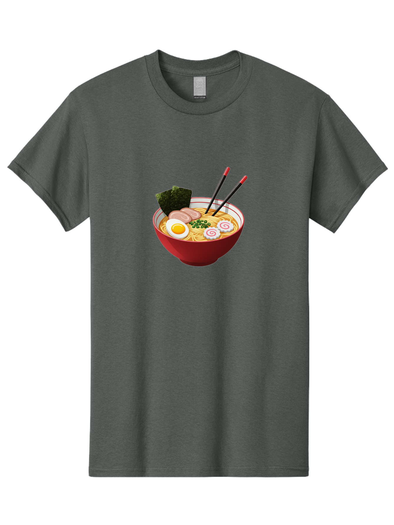 Ramen-6 Men'S Graphic Tee, 100% Cotton, Comfortable Casual Summer Wear, Machine Washable, Steaming Hot Ramen, Japanese Cuisine, Noodle Soup, Boiled Egg, Sliced Pork, Green Onions, Seaweed, Chopsticks, Savory Broth, Comforting Meal, Bab286