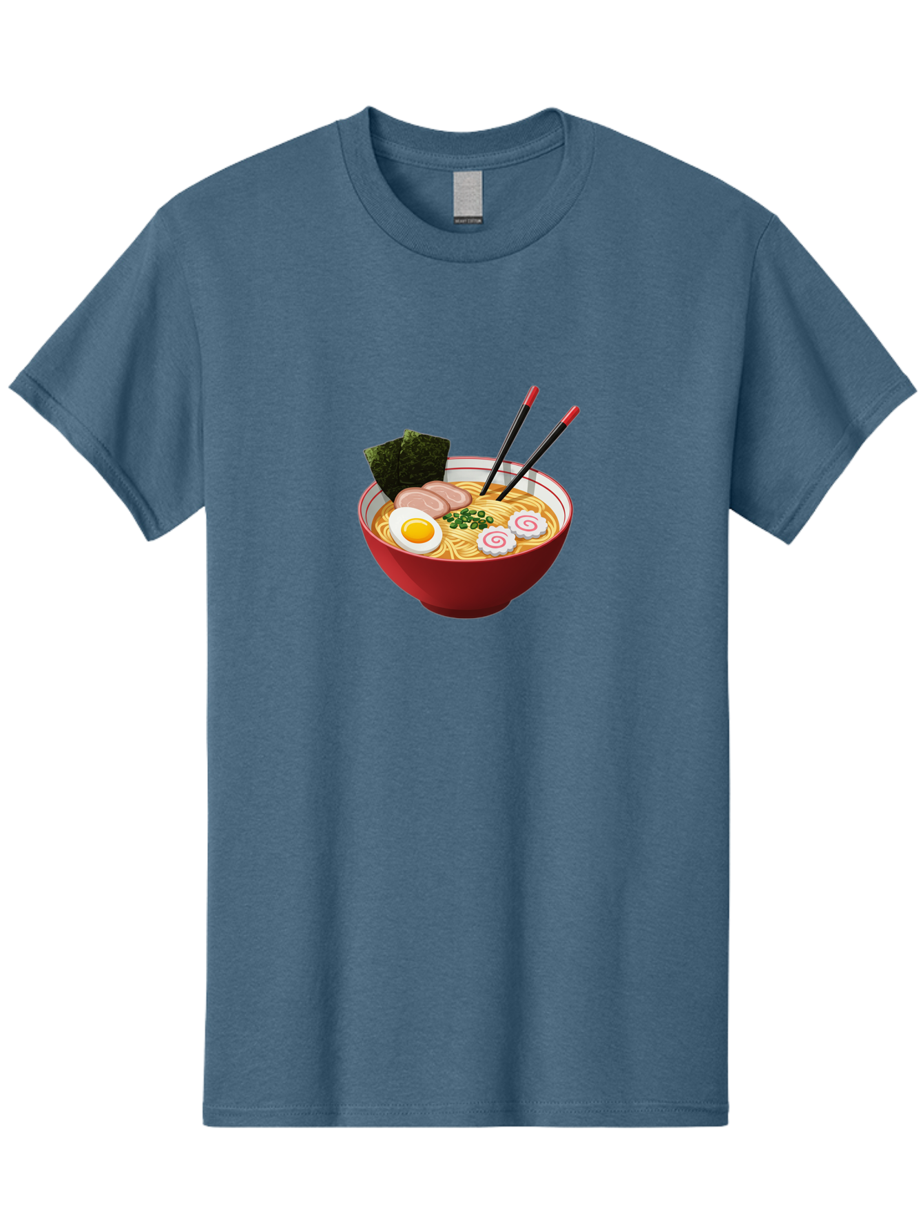 Ramen-6 Men'S Graphic Tee, 100% Cotton, Comfortable Casual Summer Wear, Machine Washable, Steaming Hot Ramen, Japanese Cuisine, Noodle Soup, Boiled Egg, Sliced Pork, Green Onions, Seaweed, Chopsticks, Savory Broth, Comforting Meal, Bab286