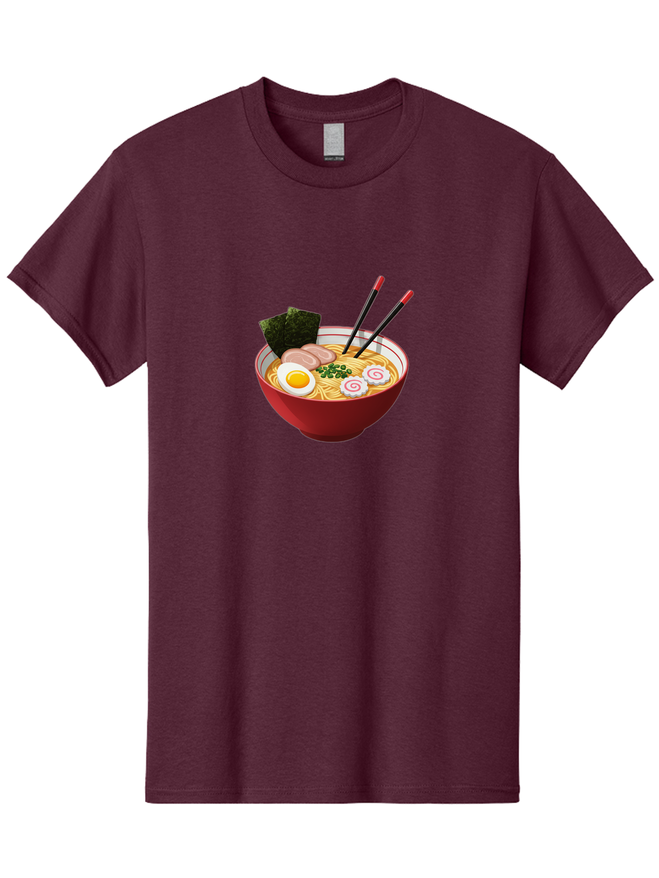 Ramen-6 Men'S Graphic Tee, 100% Cotton, Comfortable Casual Summer Wear, Machine Washable, Steaming Hot Ramen, Japanese Cuisine, Noodle Soup, Boiled Egg, Sliced Pork, Green Onions, Seaweed, Chopsticks, Savory Broth, Comforting Meal, Bab286