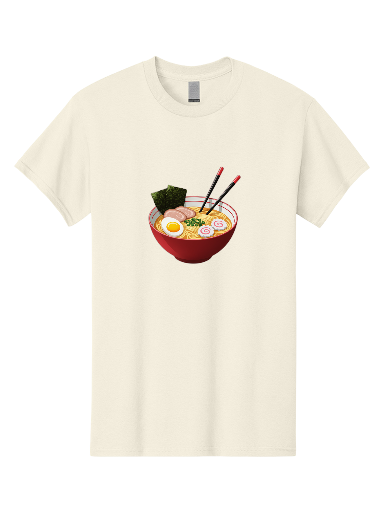 Ramen-6 Men'S Graphic Tee, 100% Cotton, Comfortable Casual Summer Wear, Machine Washable, Steaming Hot Ramen, Japanese Cuisine, Noodle Soup, Boiled Egg, Sliced Pork, Green Onions, Seaweed, Chopsticks, Savory Broth, Comforting Meal, Bab286