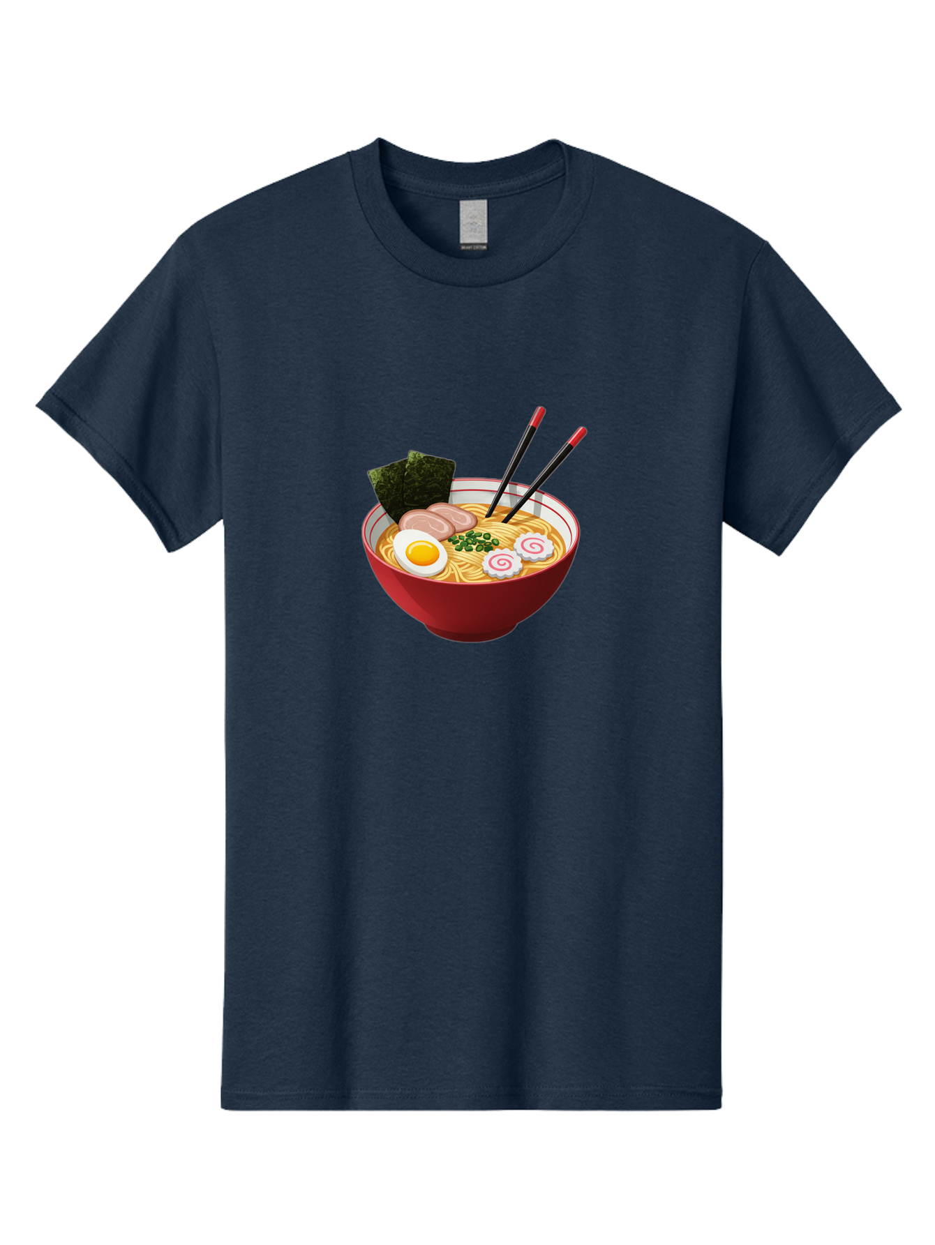 Ramen-6 Men'S Graphic Tee, 100% Cotton, Comfortable Casual Summer Wear, Machine Washable, Steaming Hot Ramen, Japanese Cuisine, Noodle Soup, Boiled Egg, Sliced Pork, Green Onions, Seaweed, Chopsticks, Savory Broth, Comforting Meal, Bab286