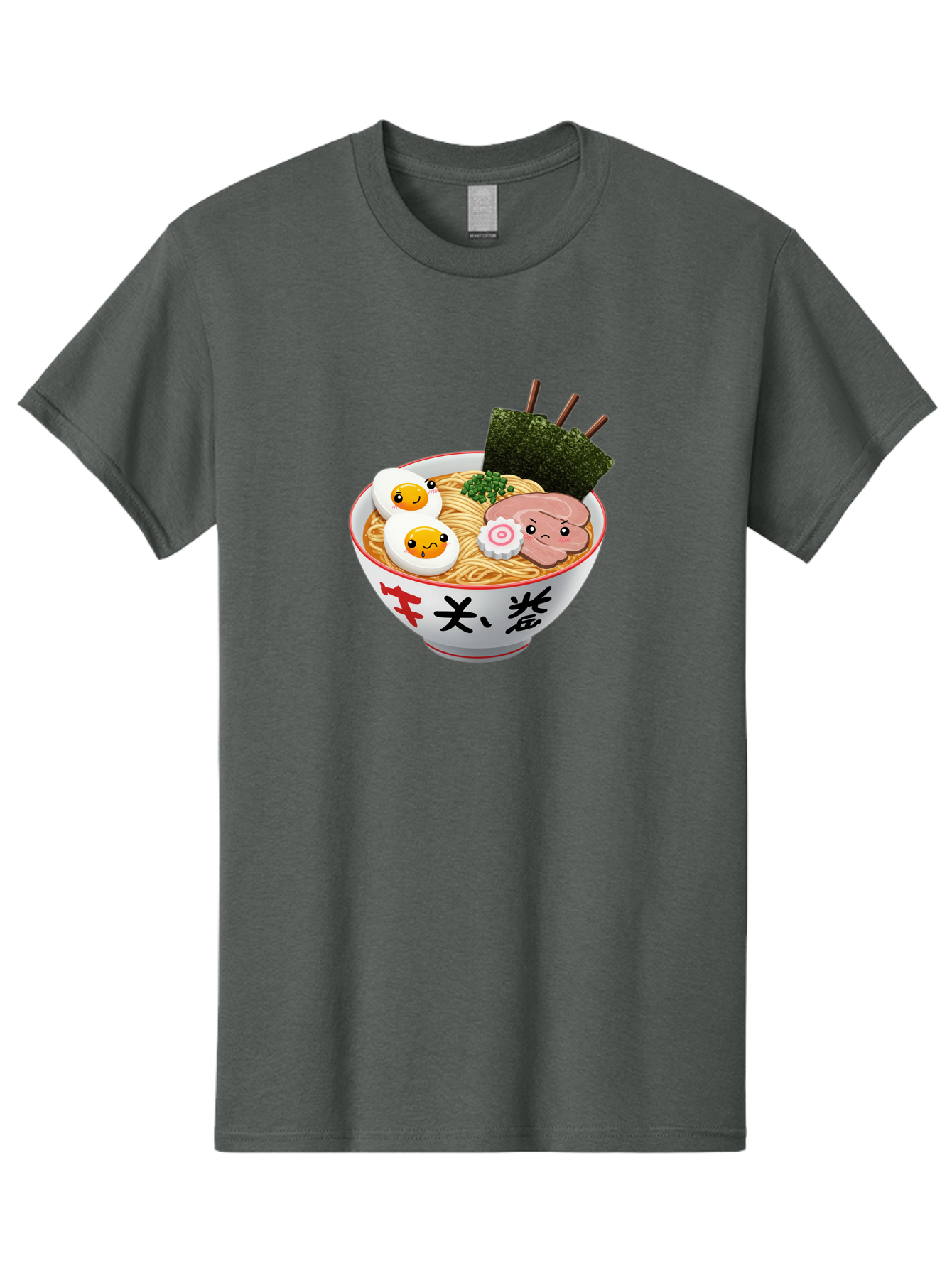 Ramen-7 Men'S Graphic Tee, 100% Cotton, Comfortable Casual Summer Wear, Machine Washable, Steaming Hot Ramen, Boiled Egg, Sliced Pork, Green Onions, Fish Cake, Seaweed, Asian Cuisine, Noodle Soup, Savory Flavors, Japanese Food Bab287