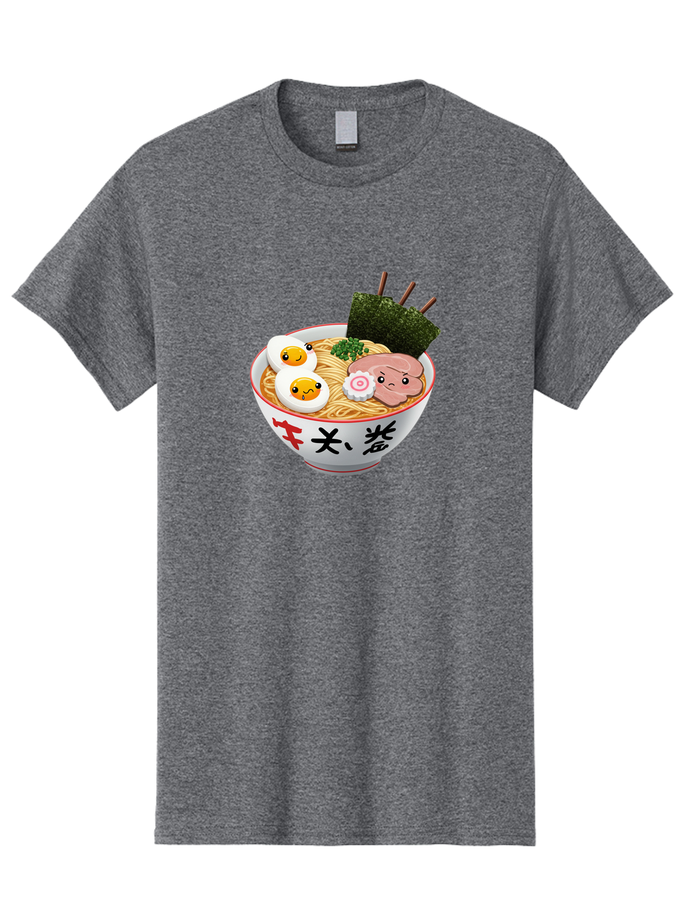 Ramen-7 Men'S Graphic Tee, 100% Cotton, Comfortable Casual Summer Wear, Machine Washable, Steaming Hot Ramen, Boiled Egg, Sliced Pork, Green Onions, Fish Cake, Seaweed, Asian Cuisine, Noodle Soup, Savory Flavors, Japanese Food Bab287