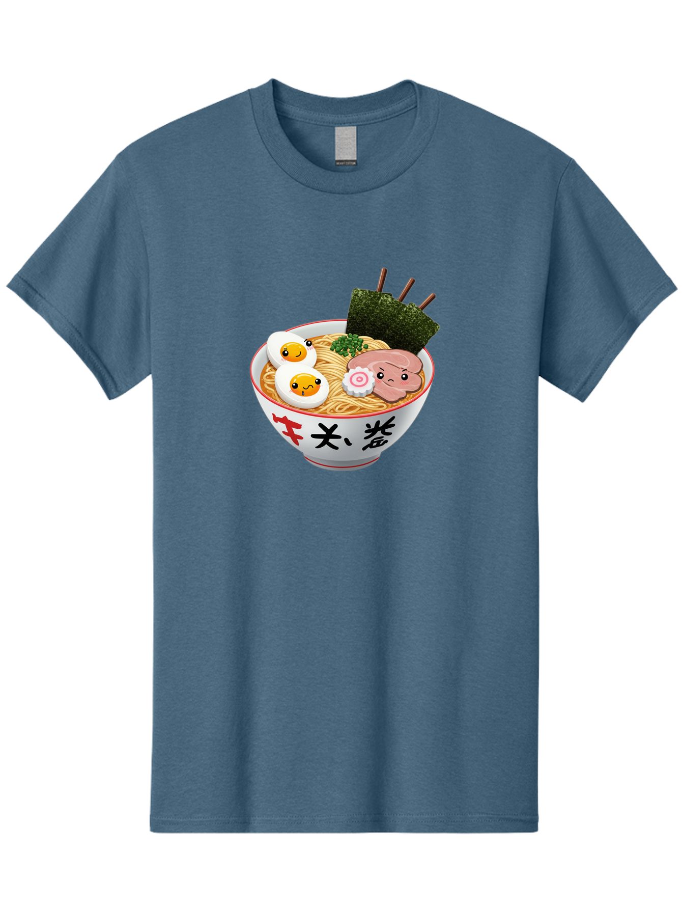 Ramen-7 Men'S Graphic Tee, 100% Cotton, Comfortable Casual Summer Wear, Machine Washable, Steaming Hot Ramen, Boiled Egg, Sliced Pork, Green Onions, Fish Cake, Seaweed, Asian Cuisine, Noodle Soup, Savory Flavors, Japanese Food Bab287
