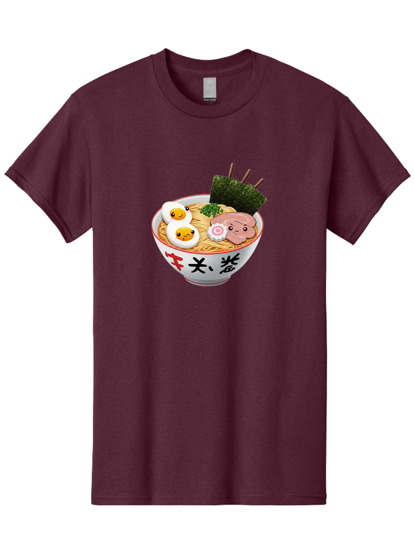 Ramen-7 Men'S Graphic Tee, 100% Cotton, Comfortable Casual Summer Wear, Machine Washable, Steaming Hot Ramen, Boiled Egg, Sliced Pork, Green Onions, Fish Cake, Seaweed, Asian Cuisine, Noodle Soup, Savory Flavors, Japanese Food Bab287