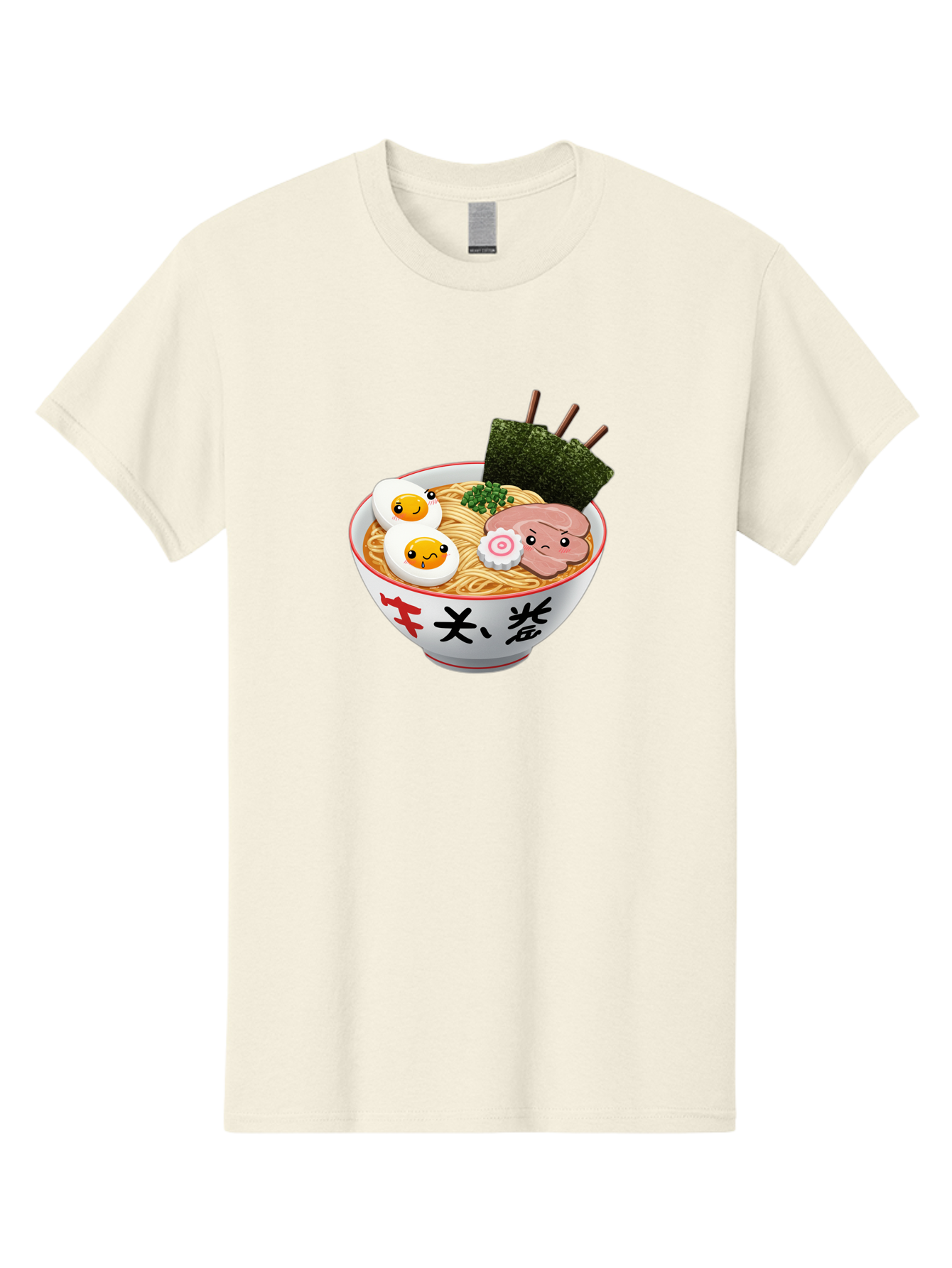 Ramen-7 Men'S Graphic Tee, 100% Cotton, Comfortable Casual Summer Wear, Machine Washable, Steaming Hot Ramen, Boiled Egg, Sliced Pork, Green Onions, Fish Cake, Seaweed, Asian Cuisine, Noodle Soup, Savory Flavors, Japanese Food Bab287