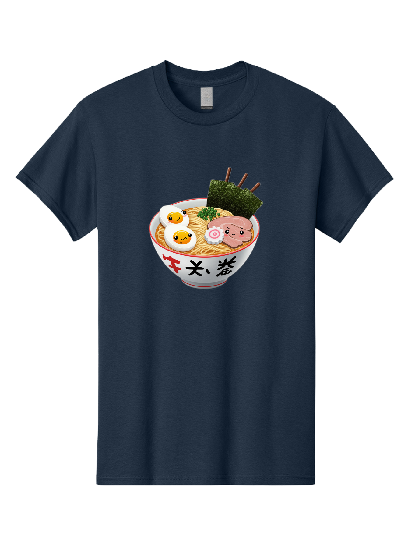 Ramen-7 Men'S Graphic Tee, 100% Cotton, Comfortable Casual Summer Wear, Machine Washable, Steaming Hot Ramen, Boiled Egg, Sliced Pork, Green Onions, Fish Cake, Seaweed, Asian Cuisine, Noodle Soup, Savory Flavors, Japanese Food Bab287