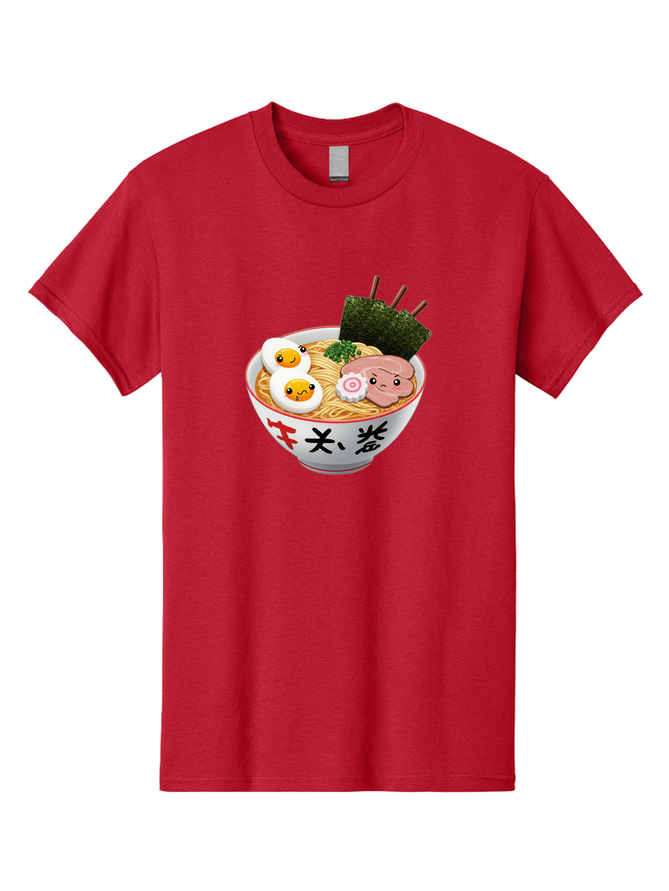 Ramen-7 Men'S Graphic Tee, 100% Cotton, Comfortable Casual Summer Wear, Machine Washable, Steaming Hot Ramen, Boiled Egg, Sliced Pork, Green Onions, Fish Cake, Seaweed, Asian Cuisine, Noodle Soup, Savory Flavors, Japanese Food Bab287