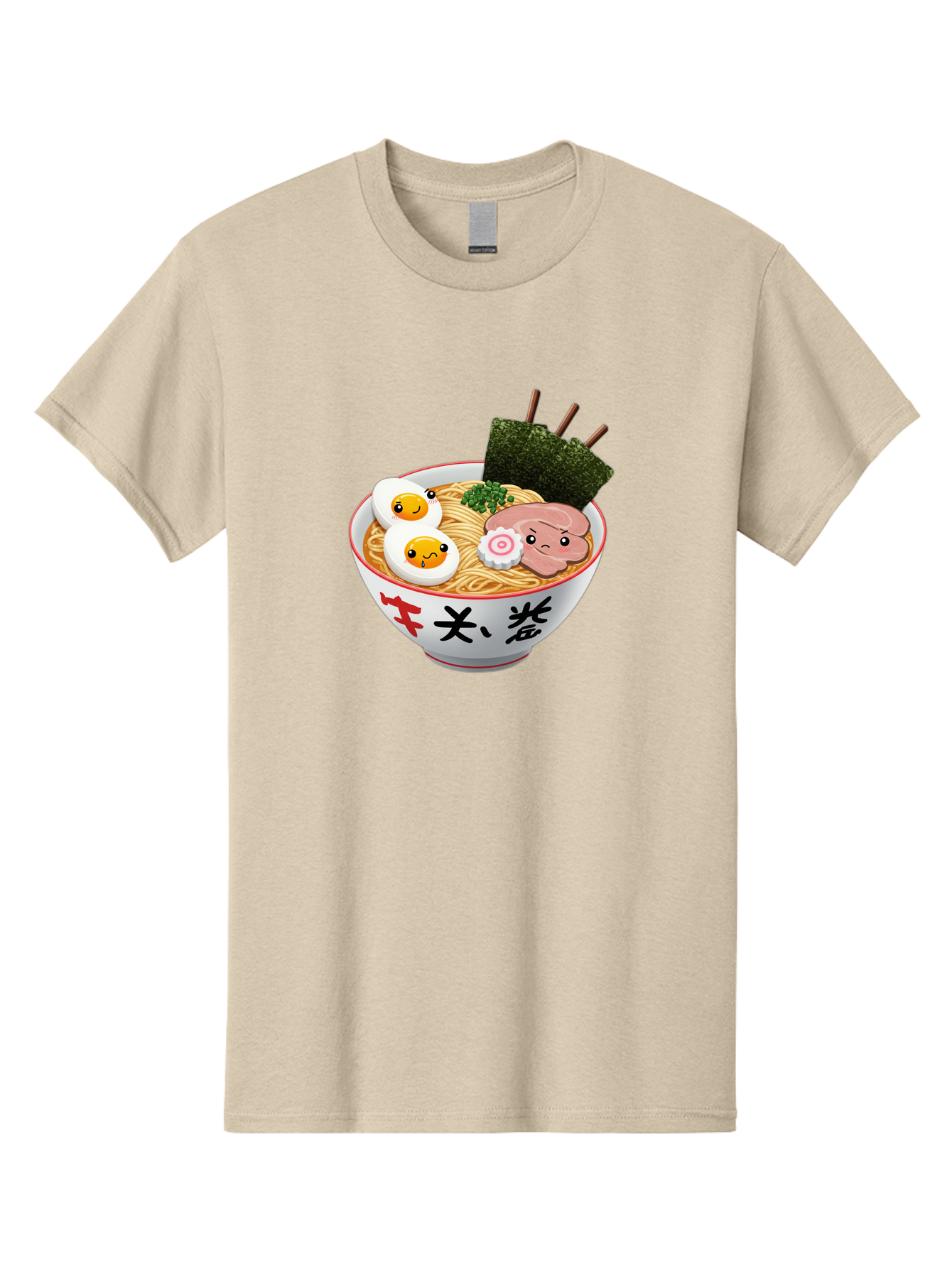 Ramen-7 Men'S Graphic Tee, 100% Cotton, Comfortable Casual Summer Wear, Machine Washable, Steaming Hot Ramen, Boiled Egg, Sliced Pork, Green Onions, Fish Cake, Seaweed, Asian Cuisine, Noodle Soup, Savory Flavors, Japanese Food Bab287
